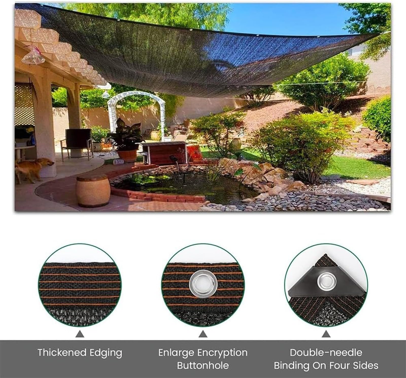 Malla de Sombreo con Ojales MetáLicos, Sombra Refrescante Que Reduce el Calor Superficial para Patios, Invernaderos y Refugios para Plantas(4x8 m/13x26 ft)