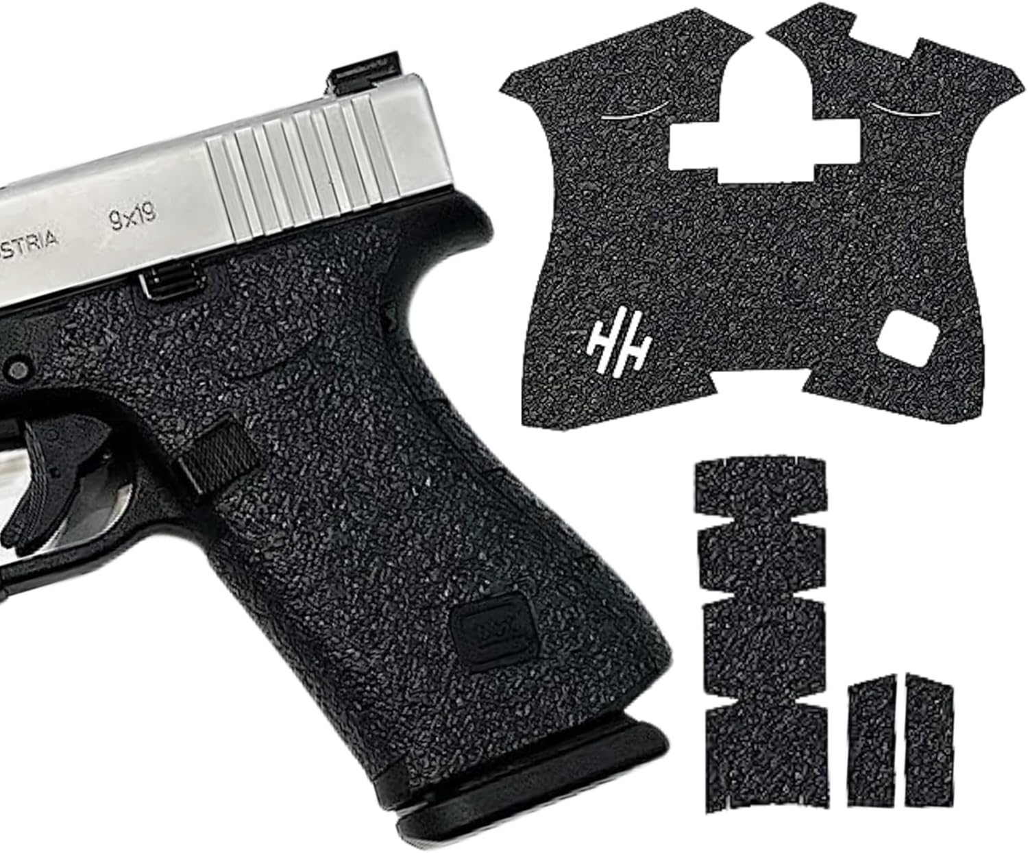 Handleitgrips Handgun Grip Tape Compatible with Glock 43x and Glock 48 Black