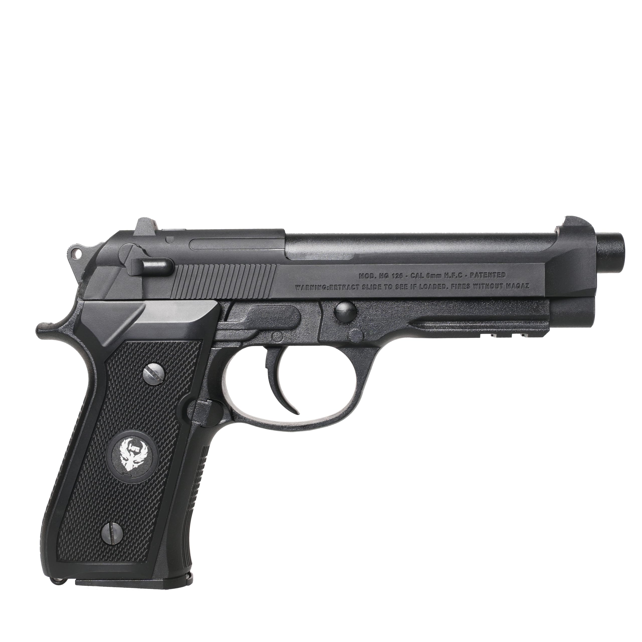 Pistola Softair 92 FS Gas, Bundle Completo: Pistola a Pallini, Green Gas 400ml, 1000 Pallini 6mm, Airsoft, Pistole Softair, colore nero