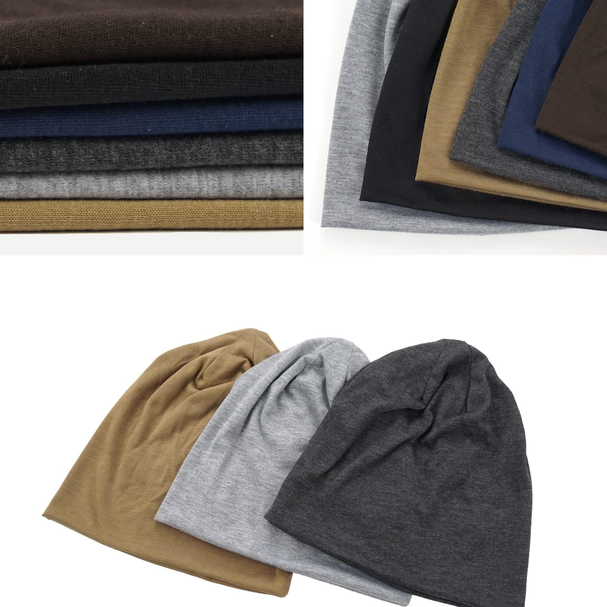 6 gorros holgados de algodón para mujeres y hombres, hip-hop, suaves, ligeros, para correr, para adultos, enanos, quimioterapia