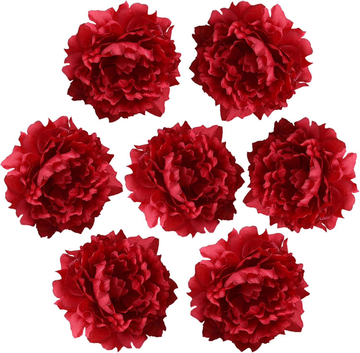 Wholesale Silk Flowers Artificial Peony Flower Heads 100 Bulk for Wedding Backdrop Centerpieces Cake Topper Decor (Pink)