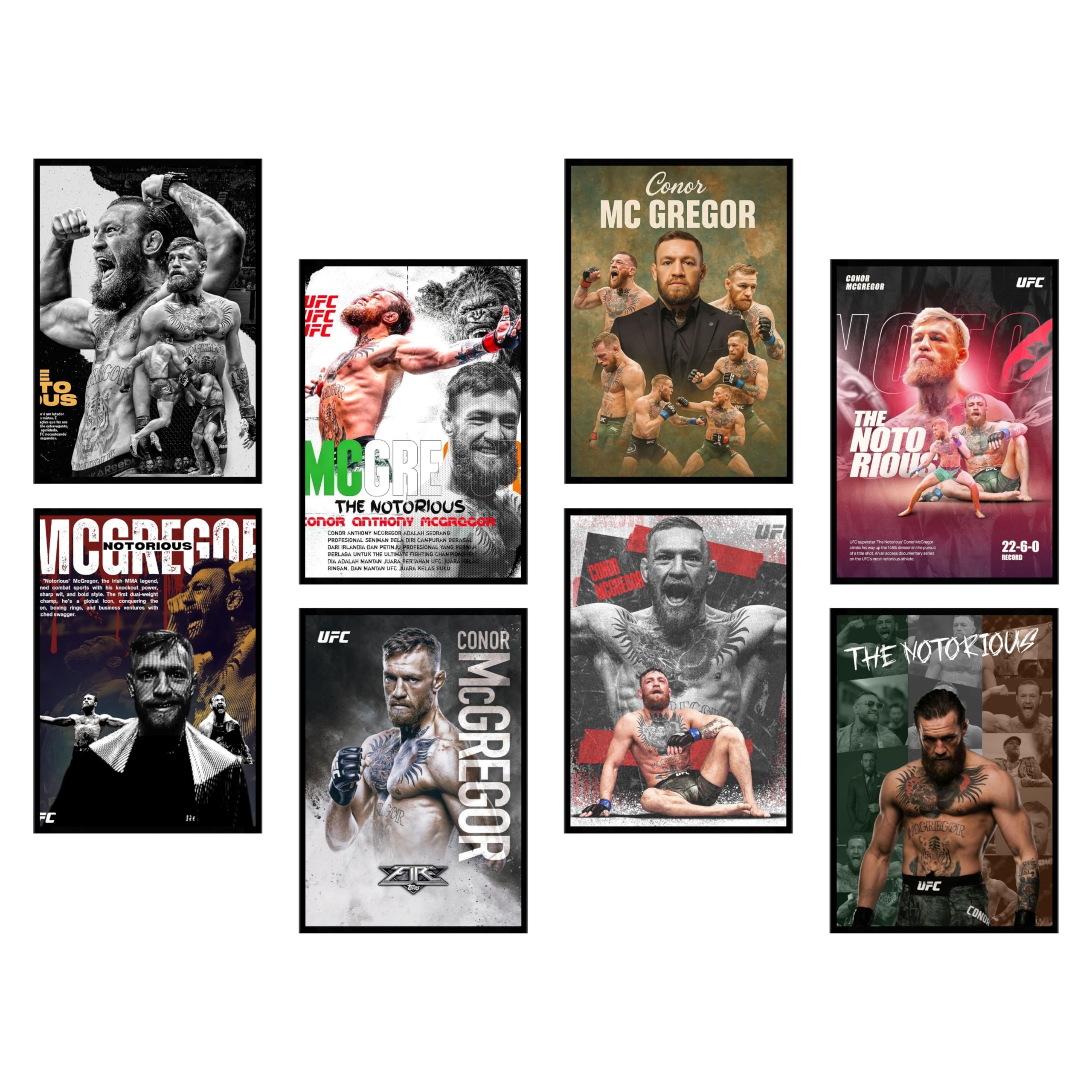 Generic Conor McGregor Posters Set of 8, 8x12 Inch Pack of 8 - Image 1