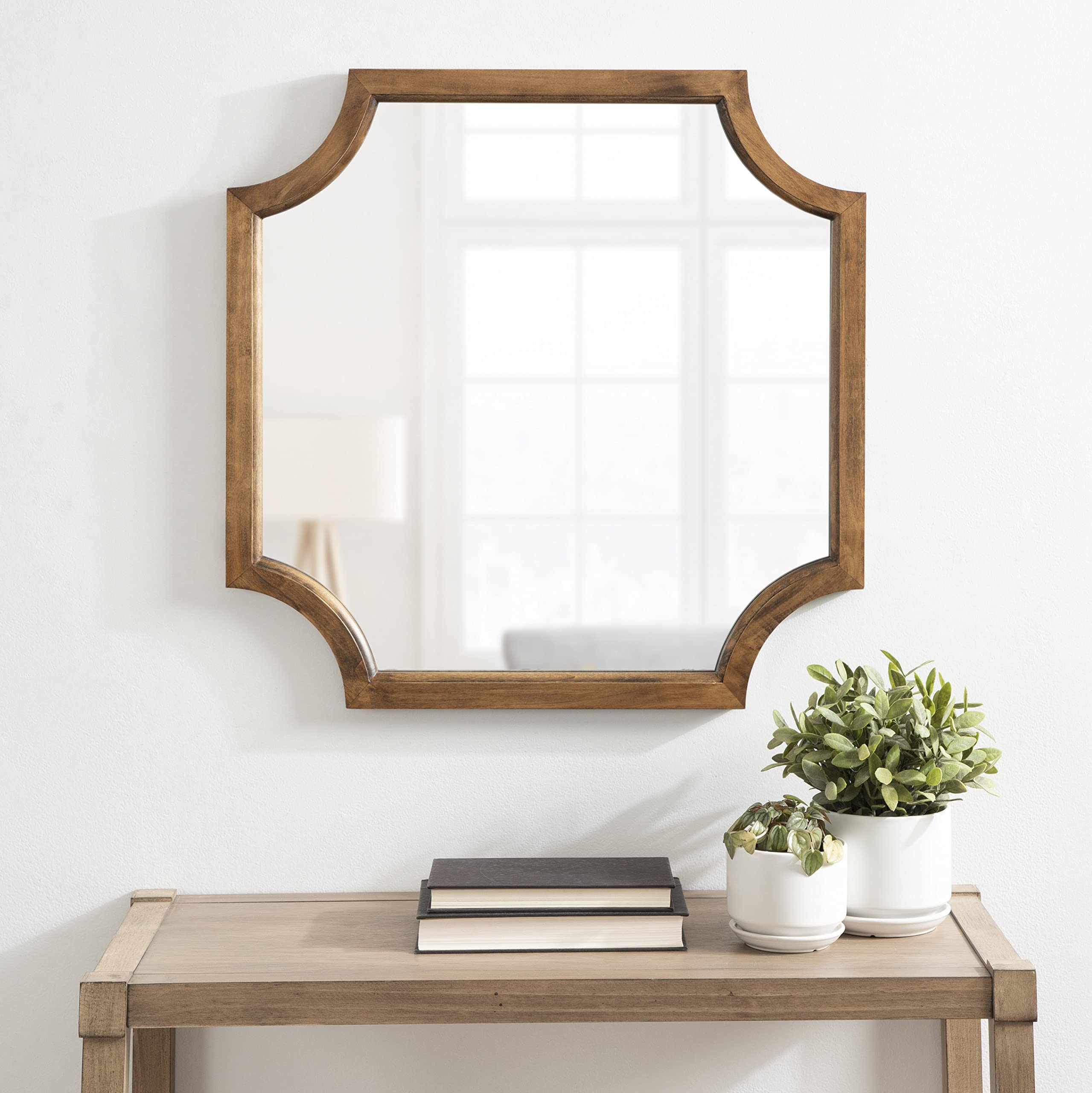 Amazon.com: Kate and Laurel Hogan Scalloped Square Mirror