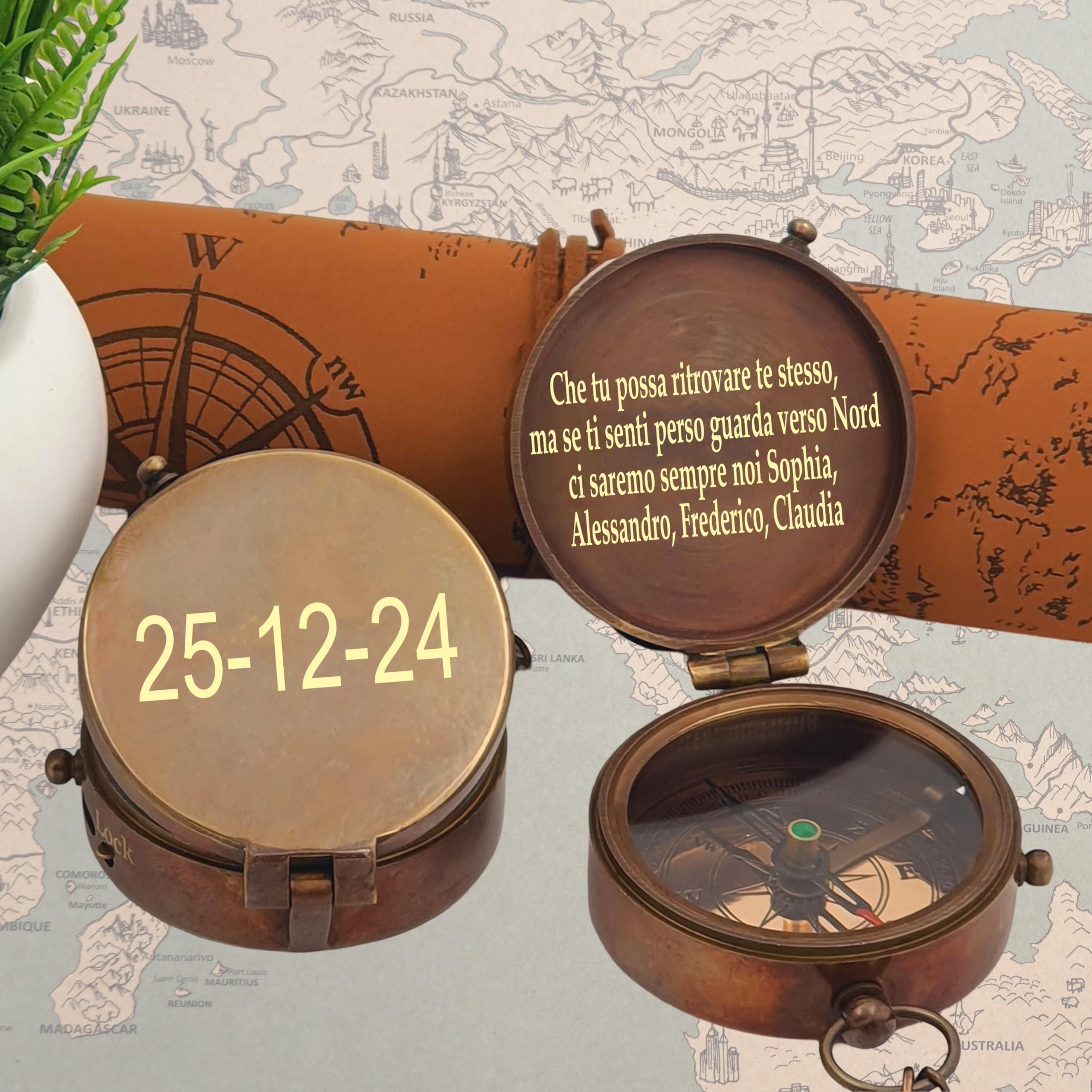 Engraved Brújula, Regalo para Marido, Aniversario, Regalo de Boda para él, Regalo de Novio de Larga Distancia, Regalo de prometido I Miss You de Larga Distancia para Regalo de Novio del ejército