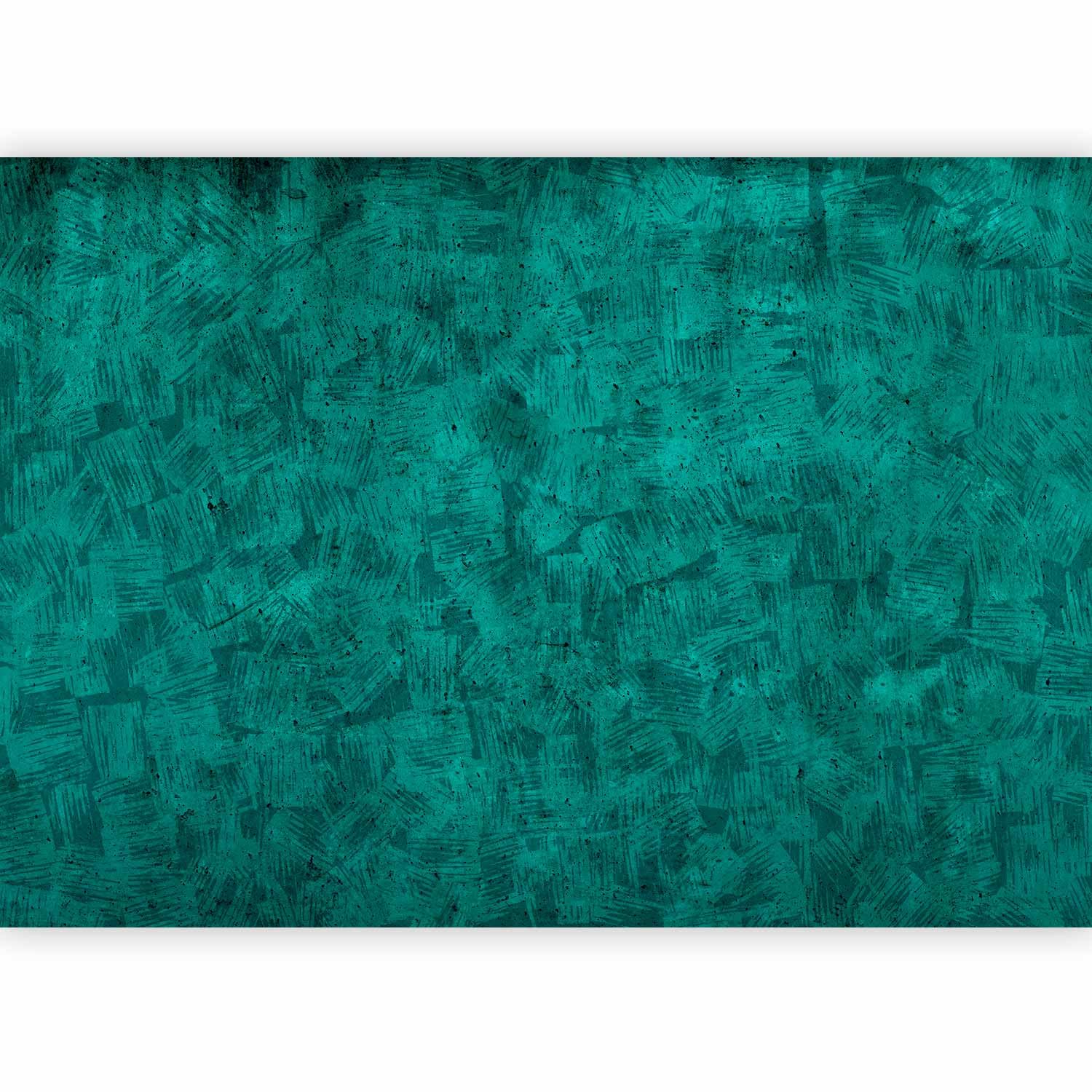 murando Photo Wallpaper Concrete 350x256 cm / 138"x97" Non-Woven Premium Art Print Fleece Wall Mural Decoration Poster Picture Design Modern Abstract Stone Wall Turquoise Like Painted f-A-10036-a-a — image 1