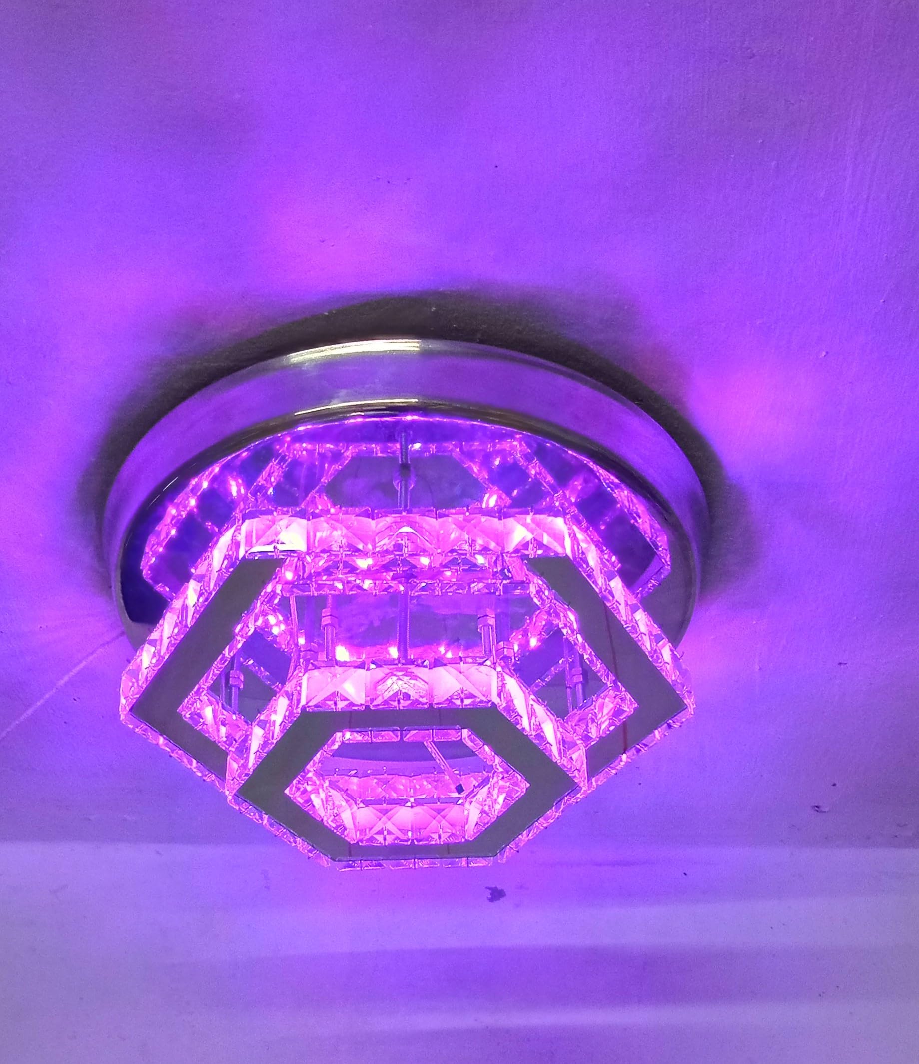 K9CRYSTALIGHT 15Inch 2LayerHexa Multicolor Crystal Chandelier for Living Room Modern Ceiling Light for Hall Dining Room Led Fixtures Hanging Ring Pendent k928 (B0CJTKDHBX) Amazon Price History, Amazon Price Tracker