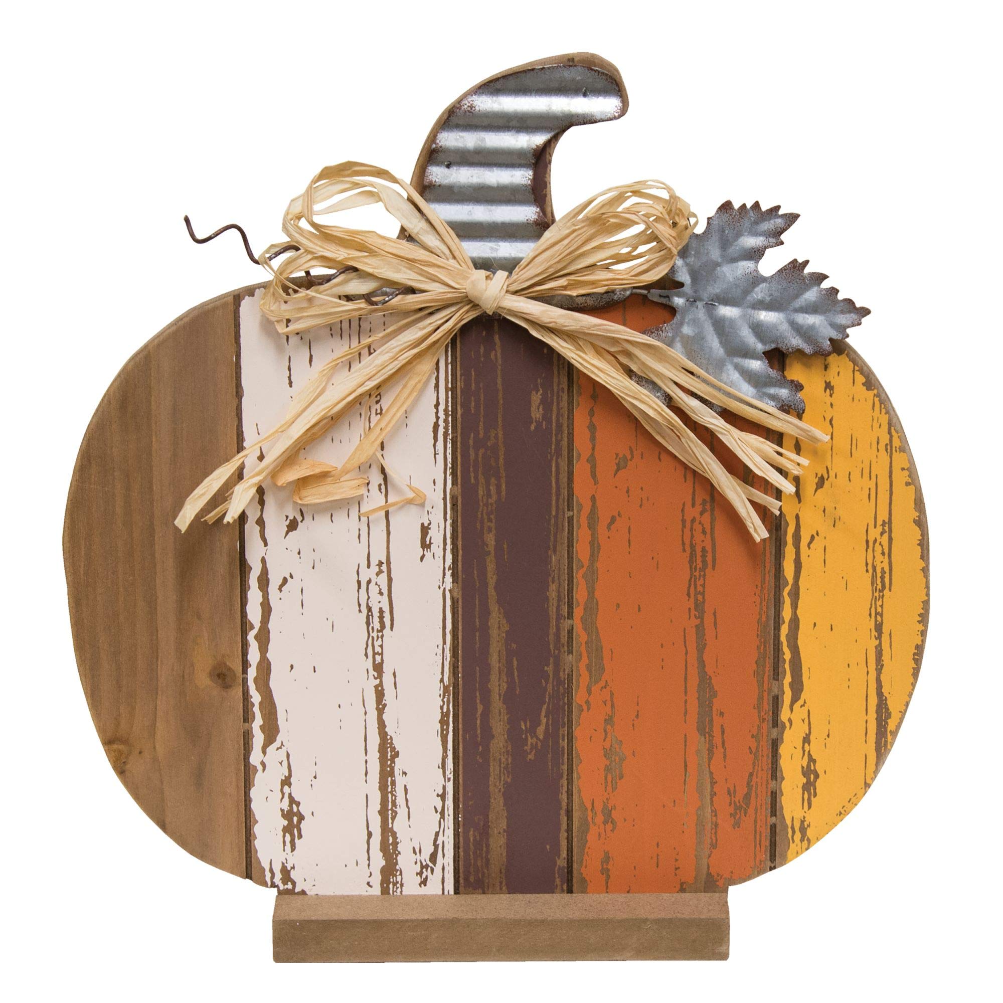 CWI Gifts Harvest Slat Pumpkin, Multicolore