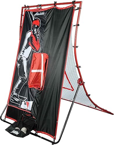 Franklin Sports Franklin Sports - Red de lanzamiento y rebote unisex para jóvenes y béisbol 2 en 1, rojo, 68 x 44 de EE. UU