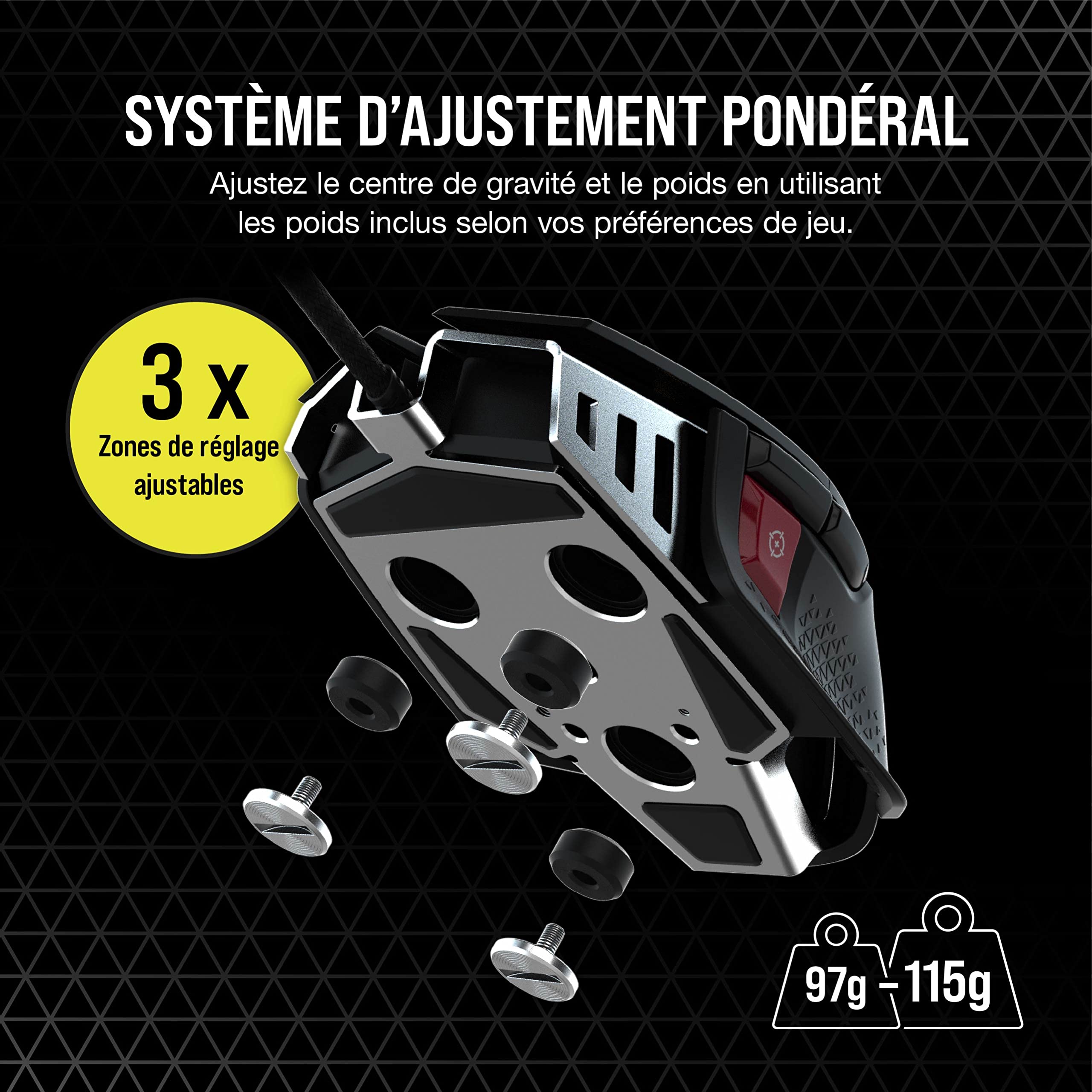 Corsair M65 RGB ULTRA Souris Gaming FPS Personnalisable – Noir