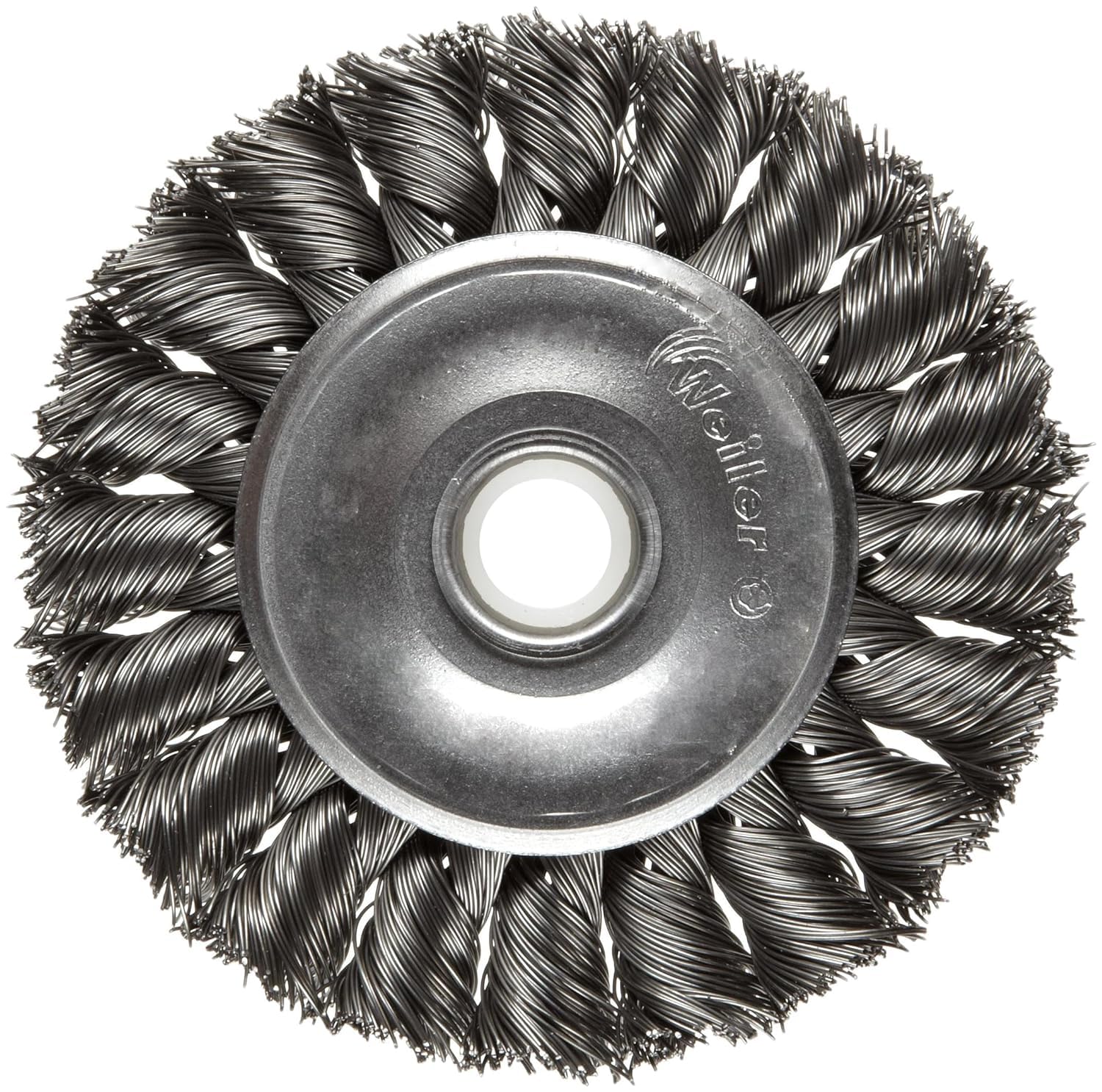 Weiler 08014 3" Standard Twist Knot Wire Wheel .014" Steel Fill 1/2"-3/8" Arbor Hole Made in The USA (Pack of 10)