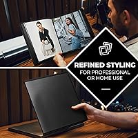 Vista 3 de Dunwell Art Portfolio - Carpeta de 8.5 x 11 pulgadas (negro), papel de montaje, carpeta de cartera para obras de arte, carpeta de arte de 8.5 x 11