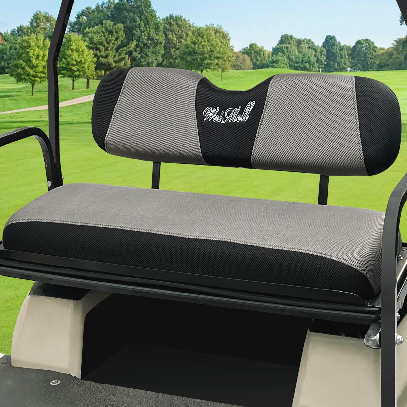WEIMELL Universal Golf Cart Rear Seat Covers Fit for Club Car EZGO Yamaha Aftermarket Regular Back Seat Cushion Cover Stretchy Breathable Washable