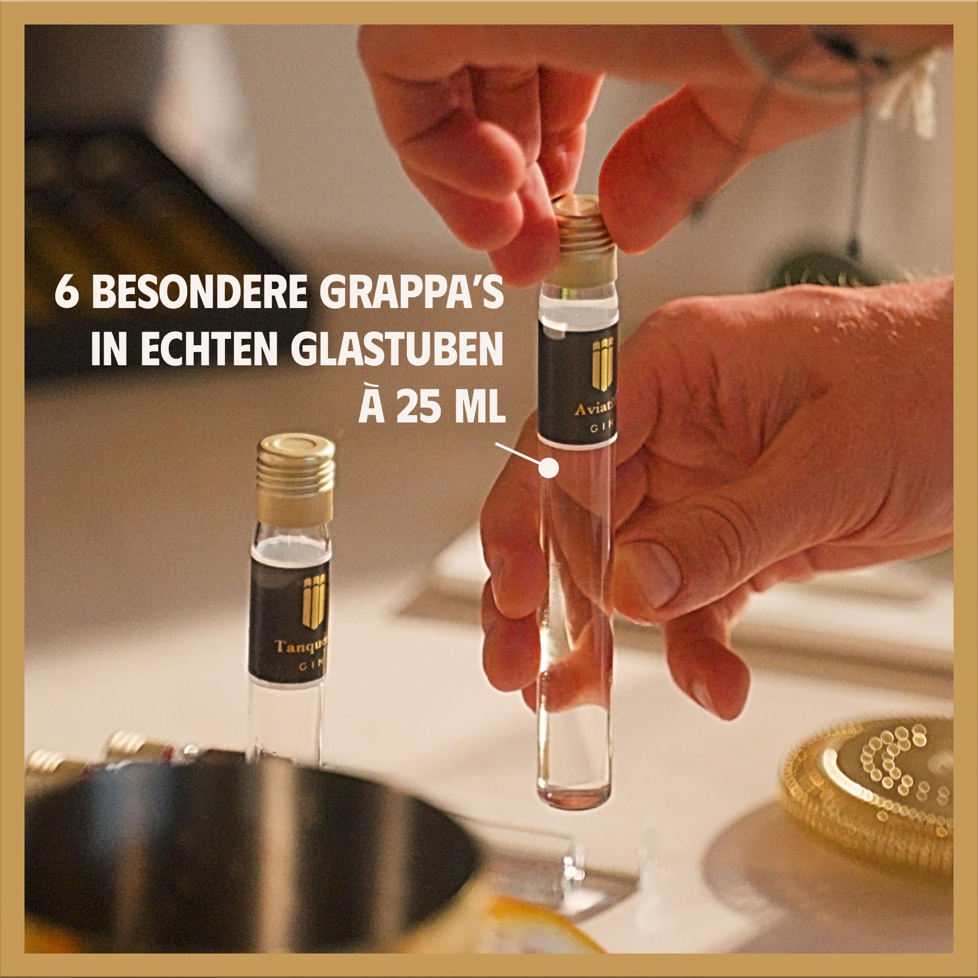 Grappa Tasting Probierset 6 Fläschchen Verkostung im Geschenkset