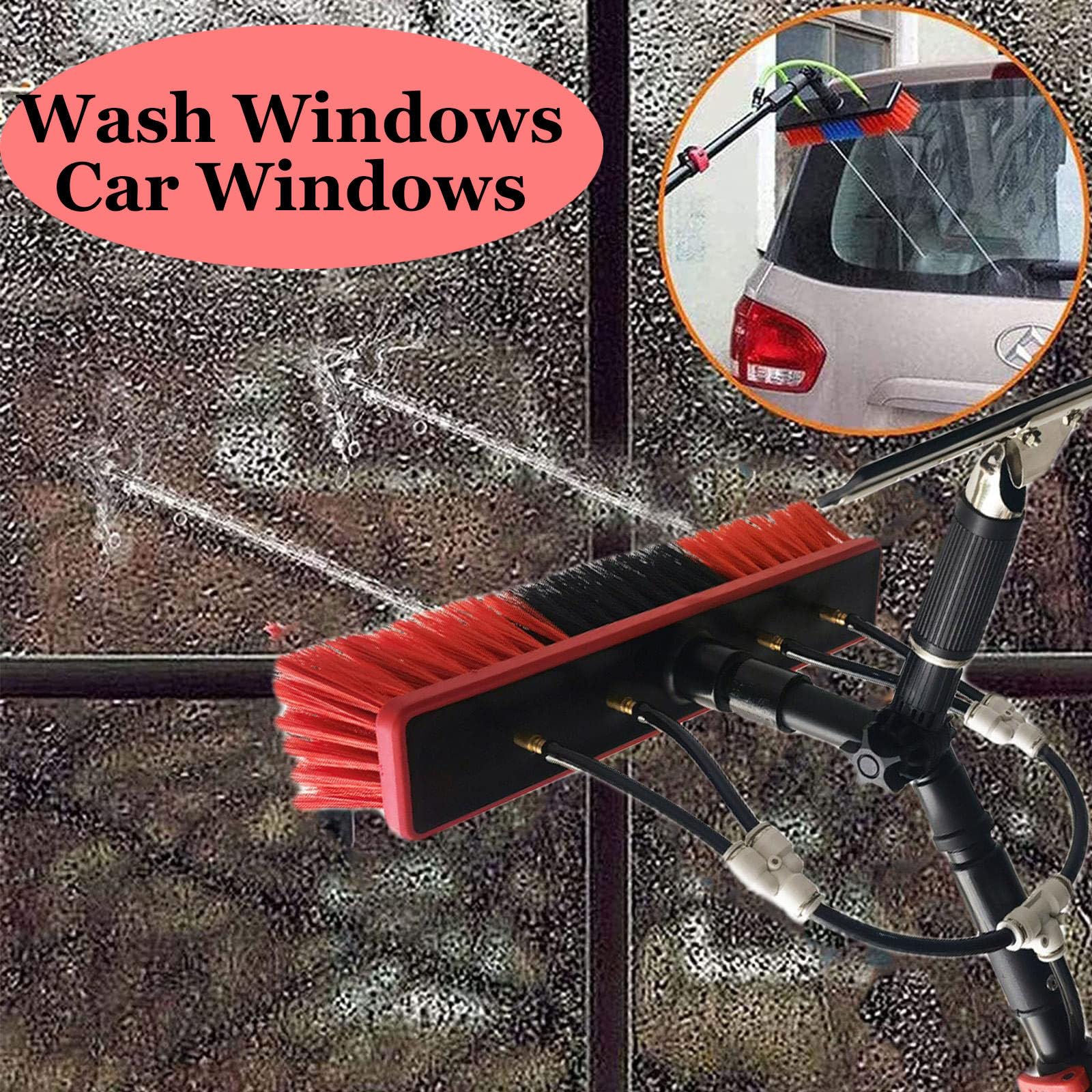 Teleskopowy zestaw drążków do czyszczenia okien, aluminiowy drążek 23,6 m ze szczotką 35 cm, panel słoneczny i sprzęt do czyszczenia fotowoltaicznego