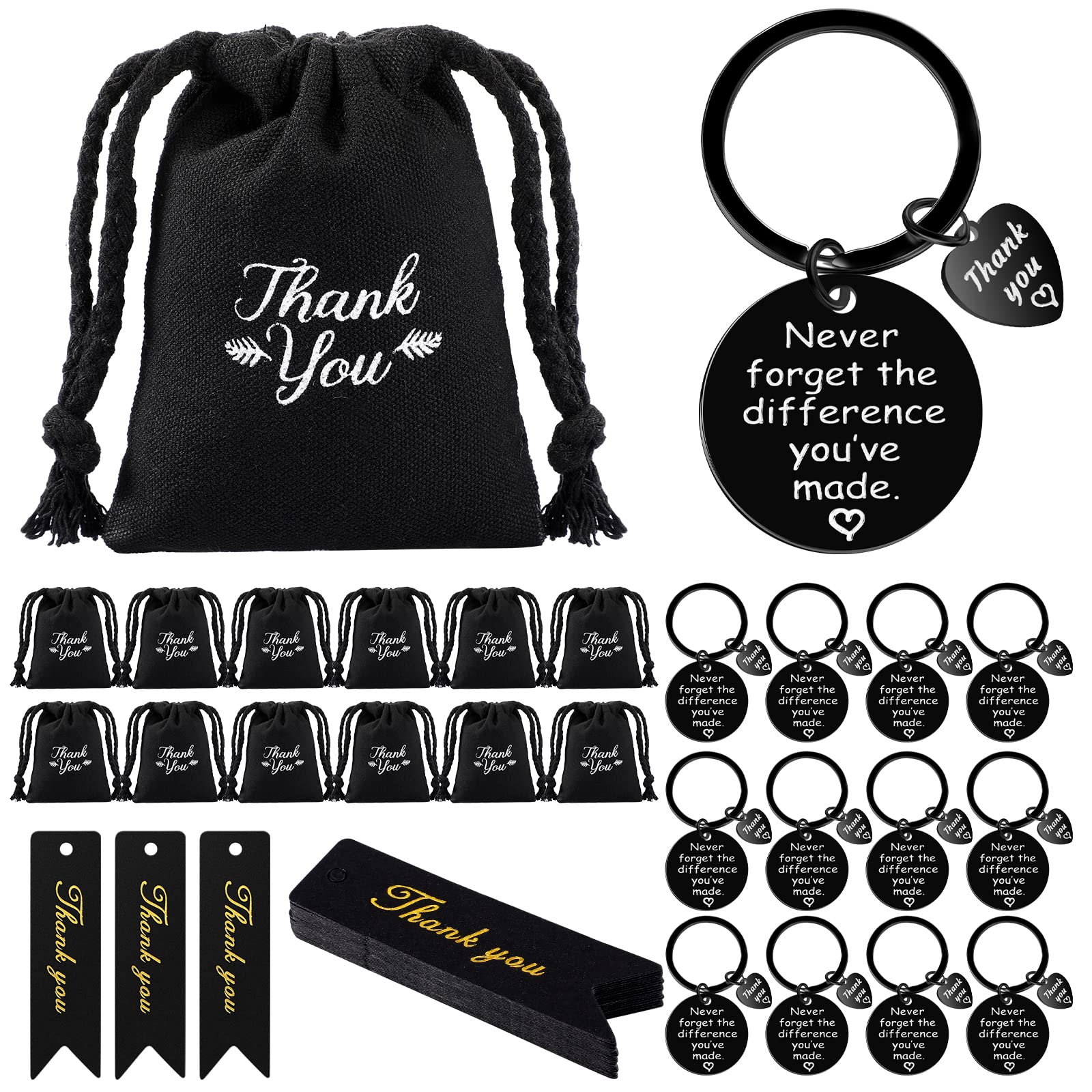 Yinkin 36 Pcs Employee Appreciation Gift Keychains