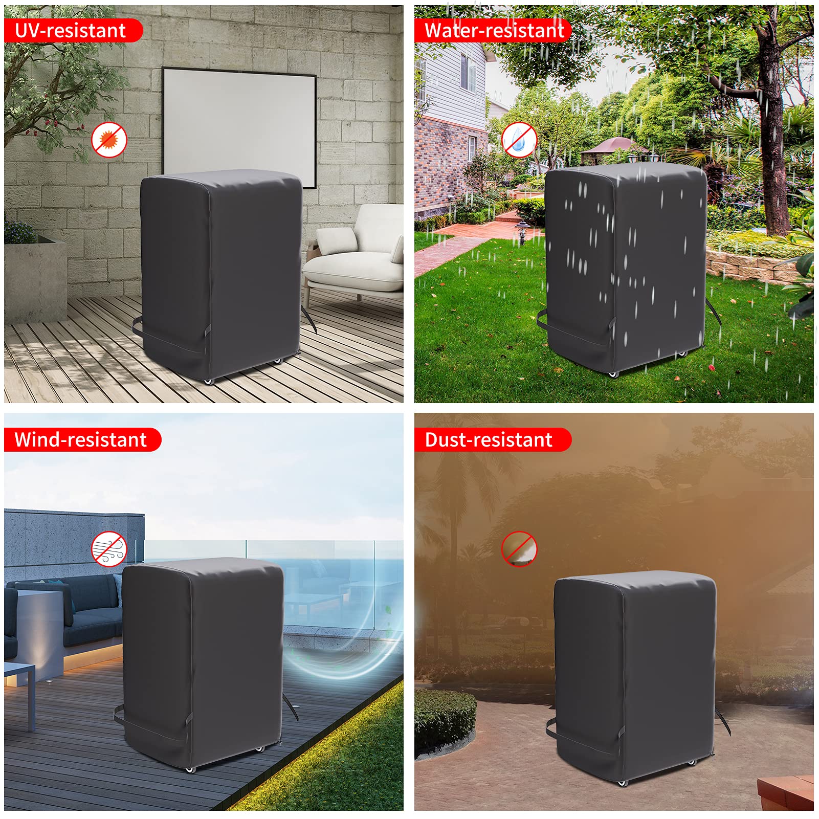 Housse BBQ Gurkkst Imperméable 420D - Protection Weber Et Marques 76x66x110cm | Cordons De Serrage