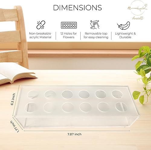 Miniatura 5 de Jarrón de mesa acrílico para flores