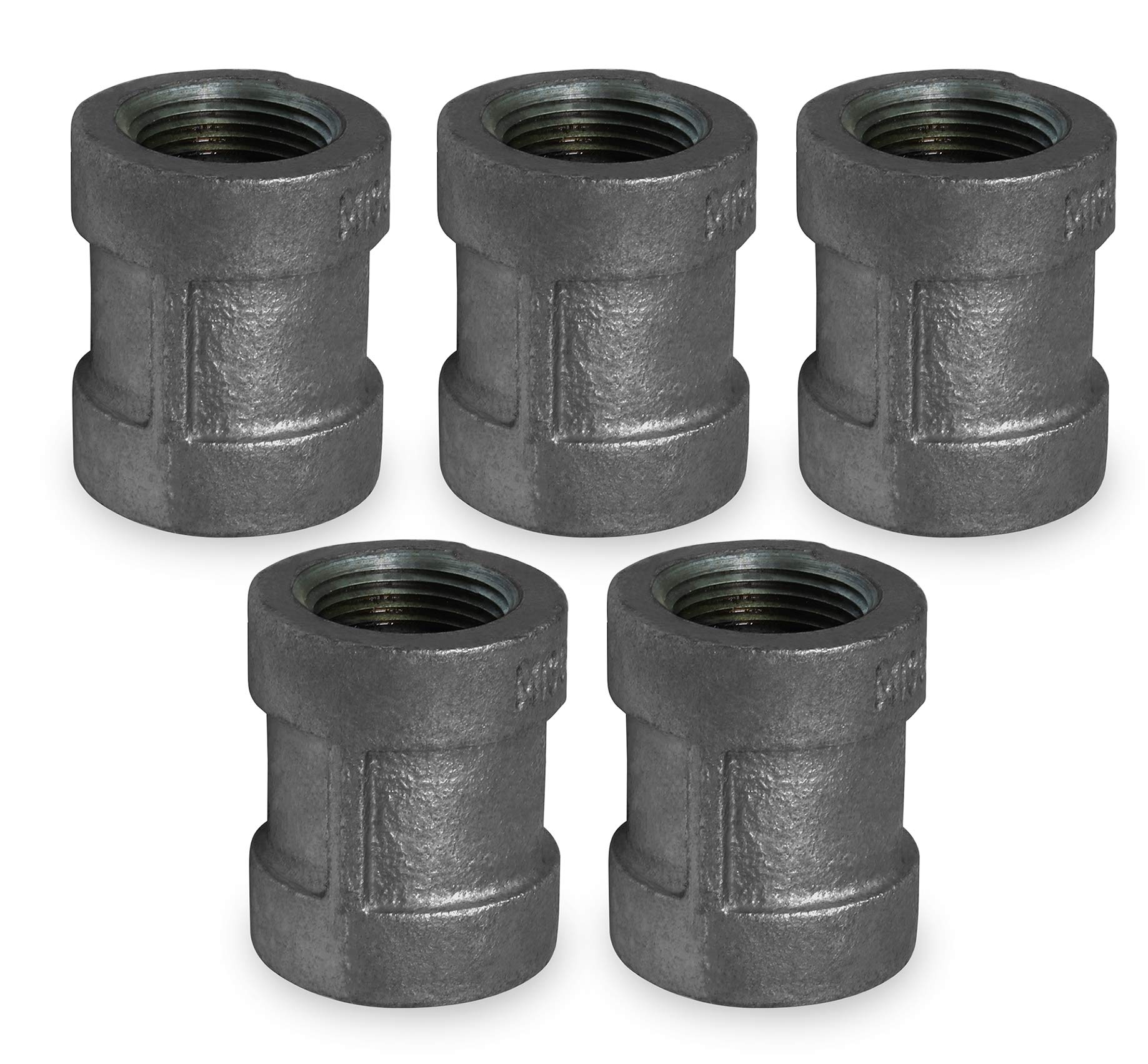 Raccord fileté en fer malléable XH 1/4" noir pour tuyauterie solide