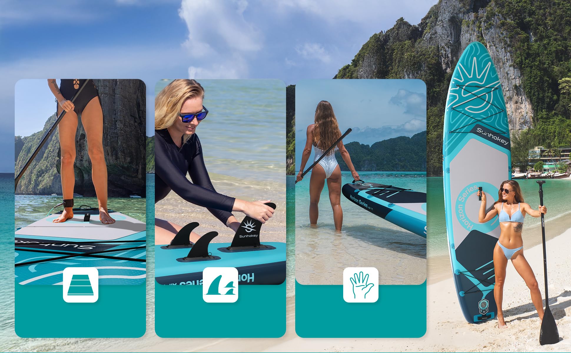 COIL SUP-Board - Aufblasbares SUP Board Set – Stand Up Komplettset - Set - wasserdichte Handytasche - Stabil - Leicht - mit Paddel - mit Pumpe - Zubehör