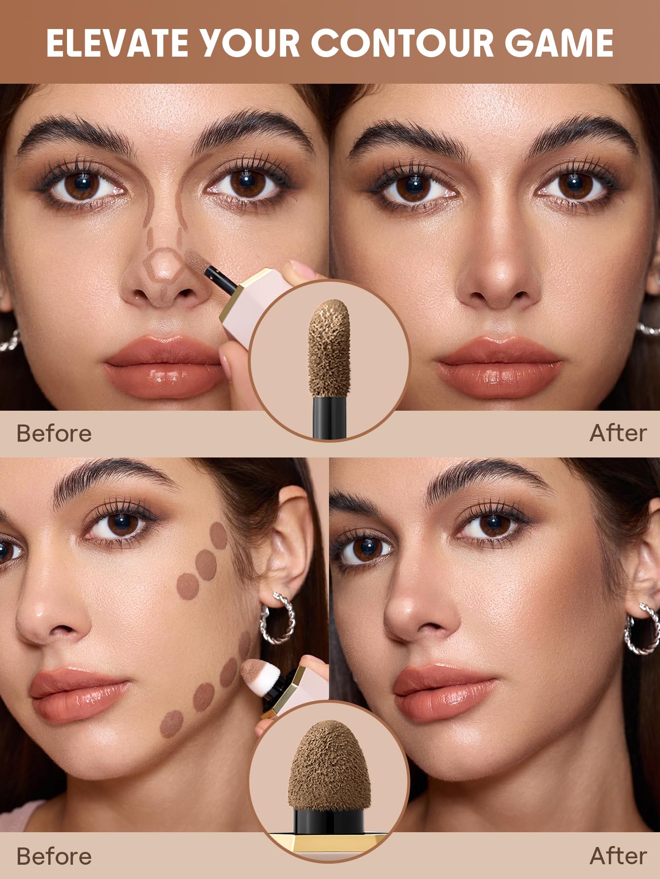 SHEGLAM Precision Sculpt Liquid Contour Duo-Warm Honey, 6 ml (Pack of 1) - Image 4