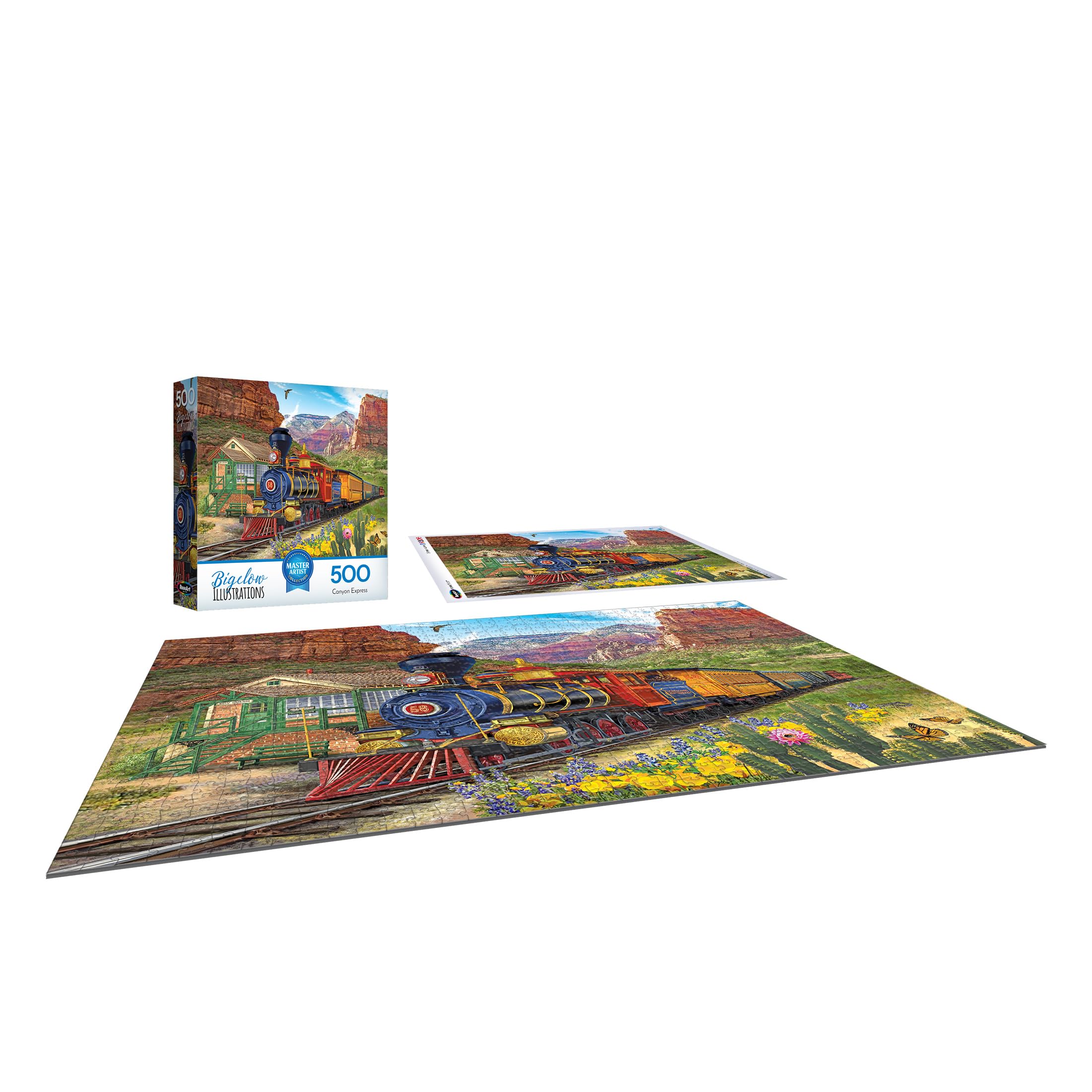 グランドキャニオン鉄道　パズル Amazon.com: RoseArt Bigelow Illustrations Canyon Express 500 Piece