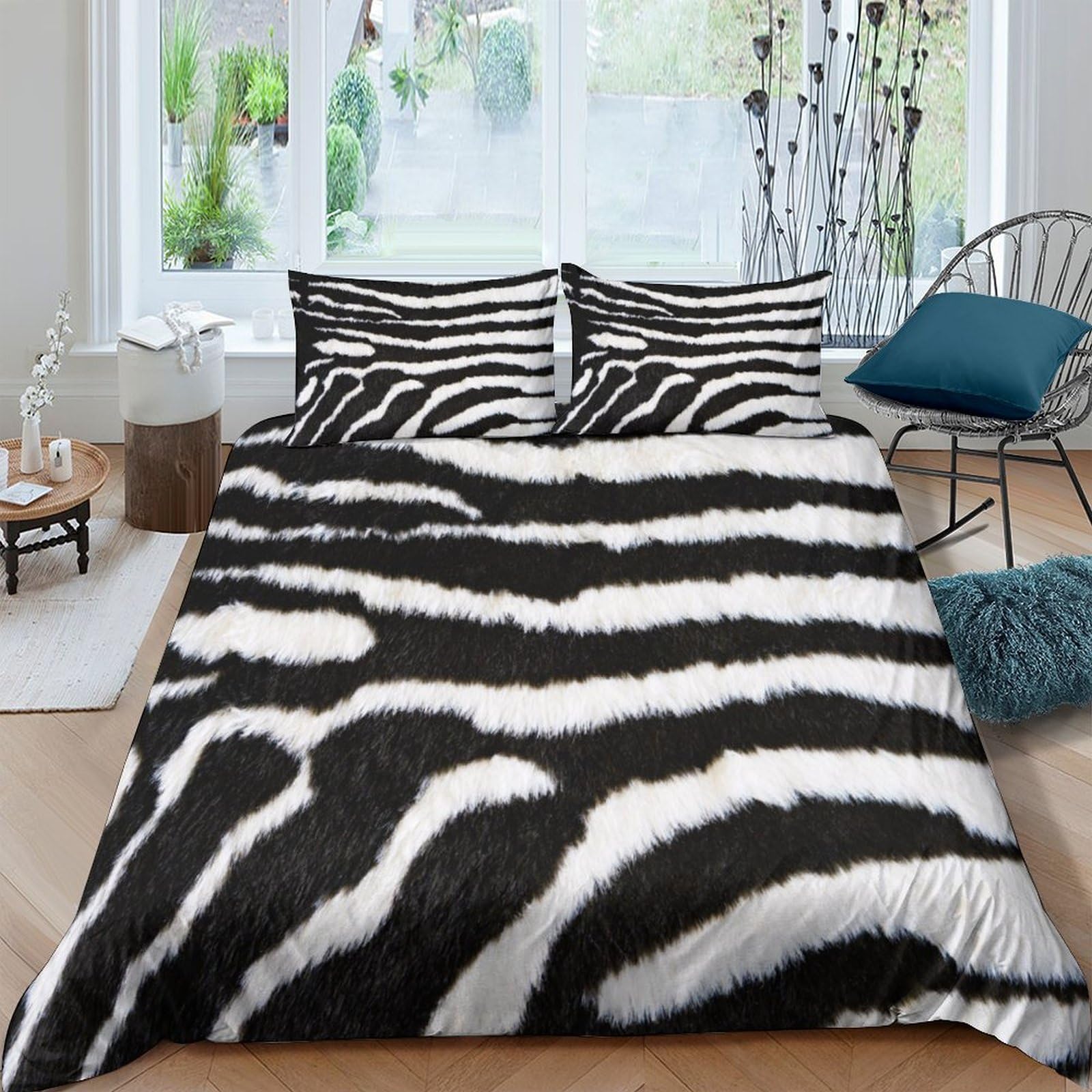 Ctjqhvkz Style-7 3D Printed Zebra Stripe Fitted Sheet Microfiber Soft Breathable Animal Pattern Mattress Cover For Bedroom Dorm Decor Single（135X200cm）