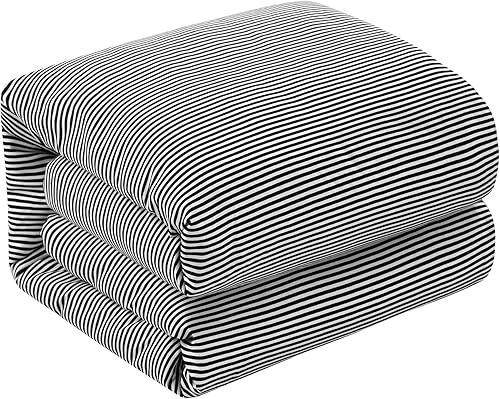 Miniatura 4 de Chic Home Morgan - Juego de funda de edredón de 3 piezas, ropa de cama contemporánea con patrón de rayas de dos tonos, fundas de almohada incluidas,