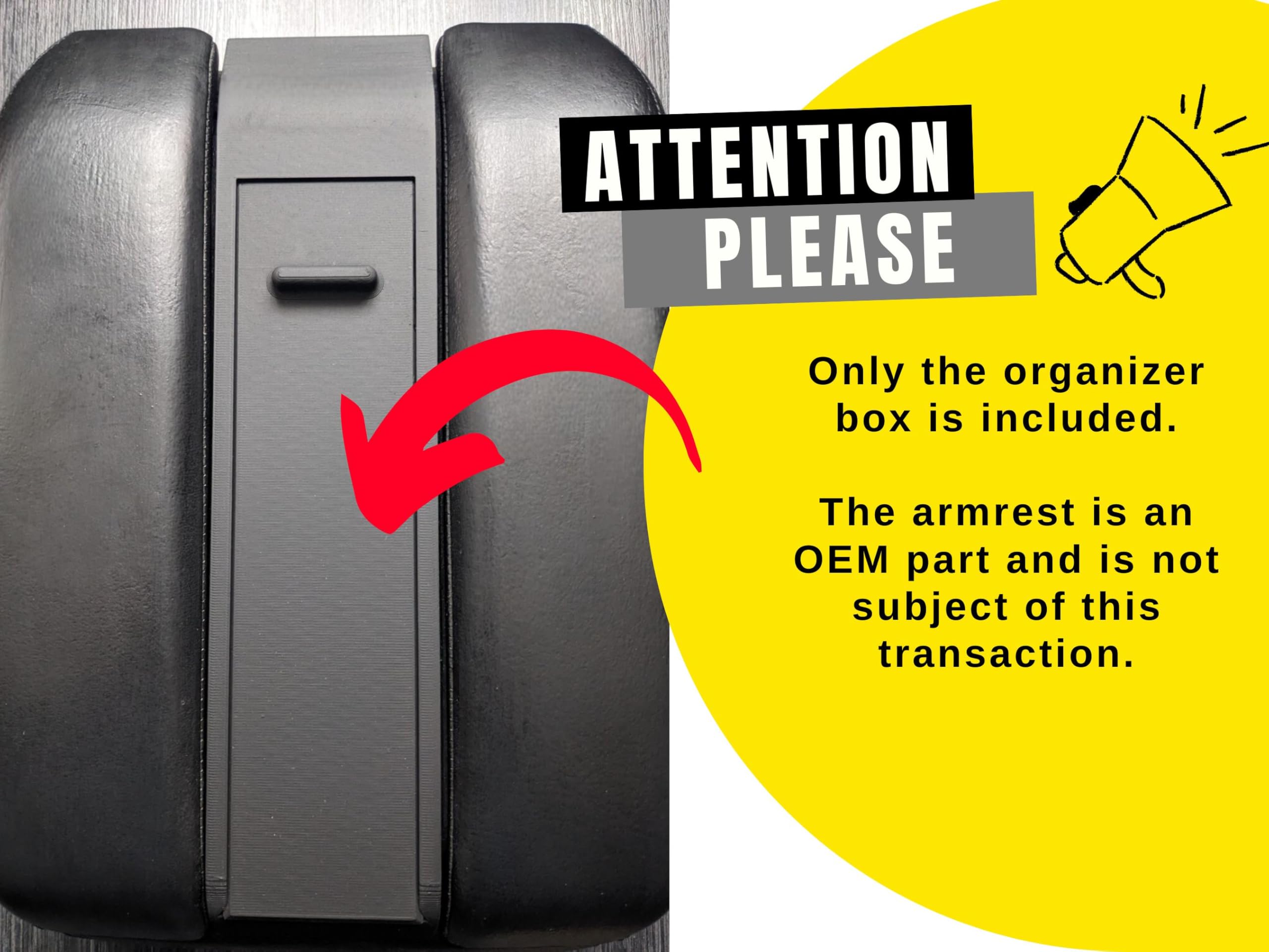 Compatible with BMW E38 Armrest Box Organizer Phone Cradle Replacement | Storage Organizer Box, Replaces E38 Armrest Phone Cradle, Direct Fit Interior Accessory, Easy Install