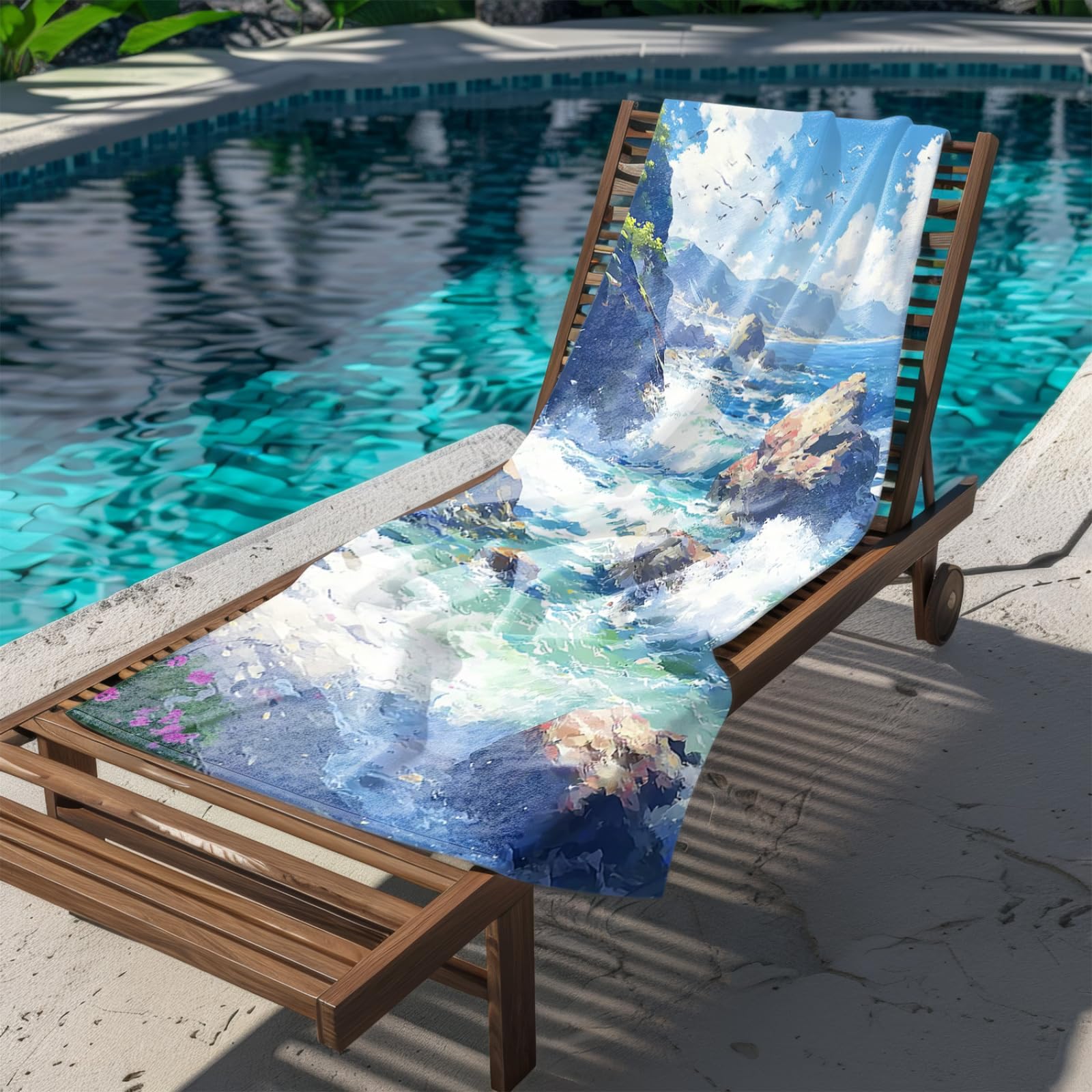 Tapis de Plage XXL Anti Sable Plage Rochers Brun Serviette Piscine Adulte,Natte De Plage Pliable, Voyage Accessoires De Plage Camping,Serviette de Bain Personnalisée