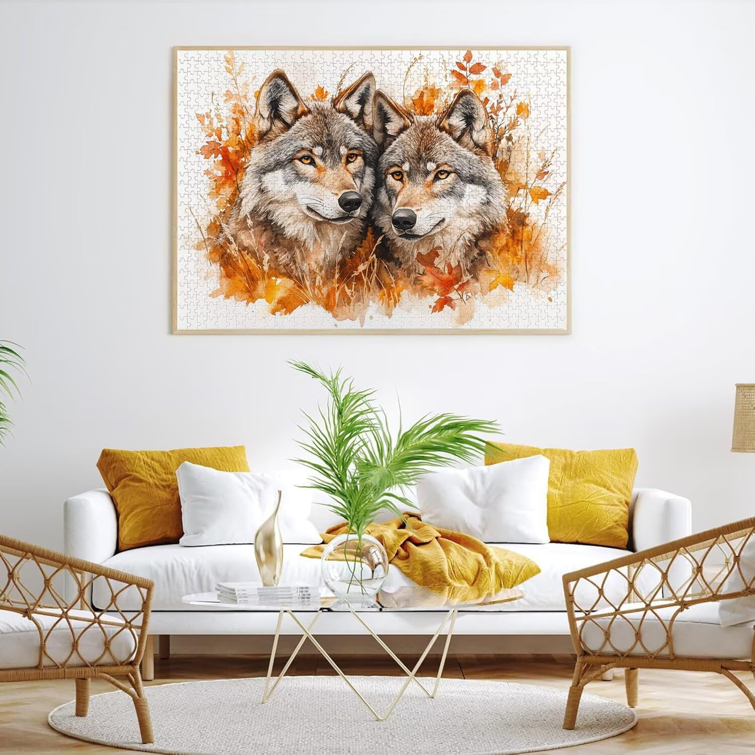 5000 sztuk puzzli dla dorosłych, gry rodzinne, wilk roślina, n-374