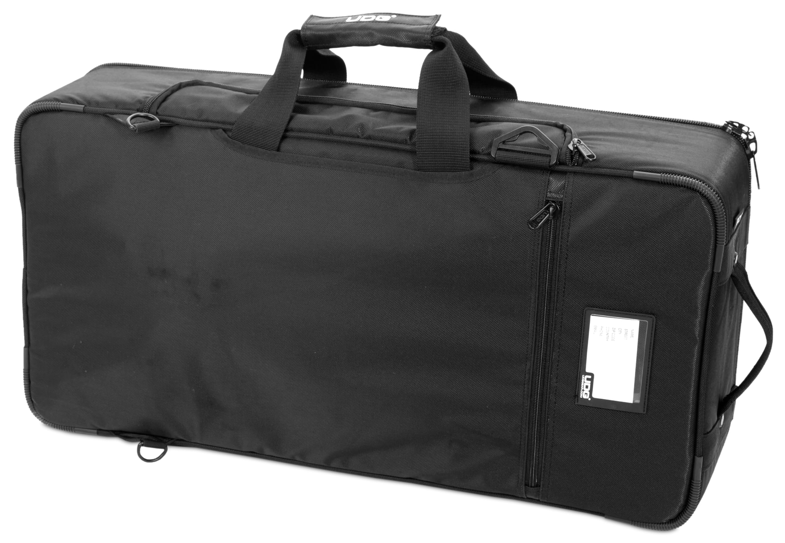 UDG Ultimate MIDI Controller Rucksack Large MK2, Schwarz Orange | Große DJ-Controller-Tasche, passend für Denon SC6000 und mehr; Wabenrahmen, gepolsterte Wände, wasserbeständig