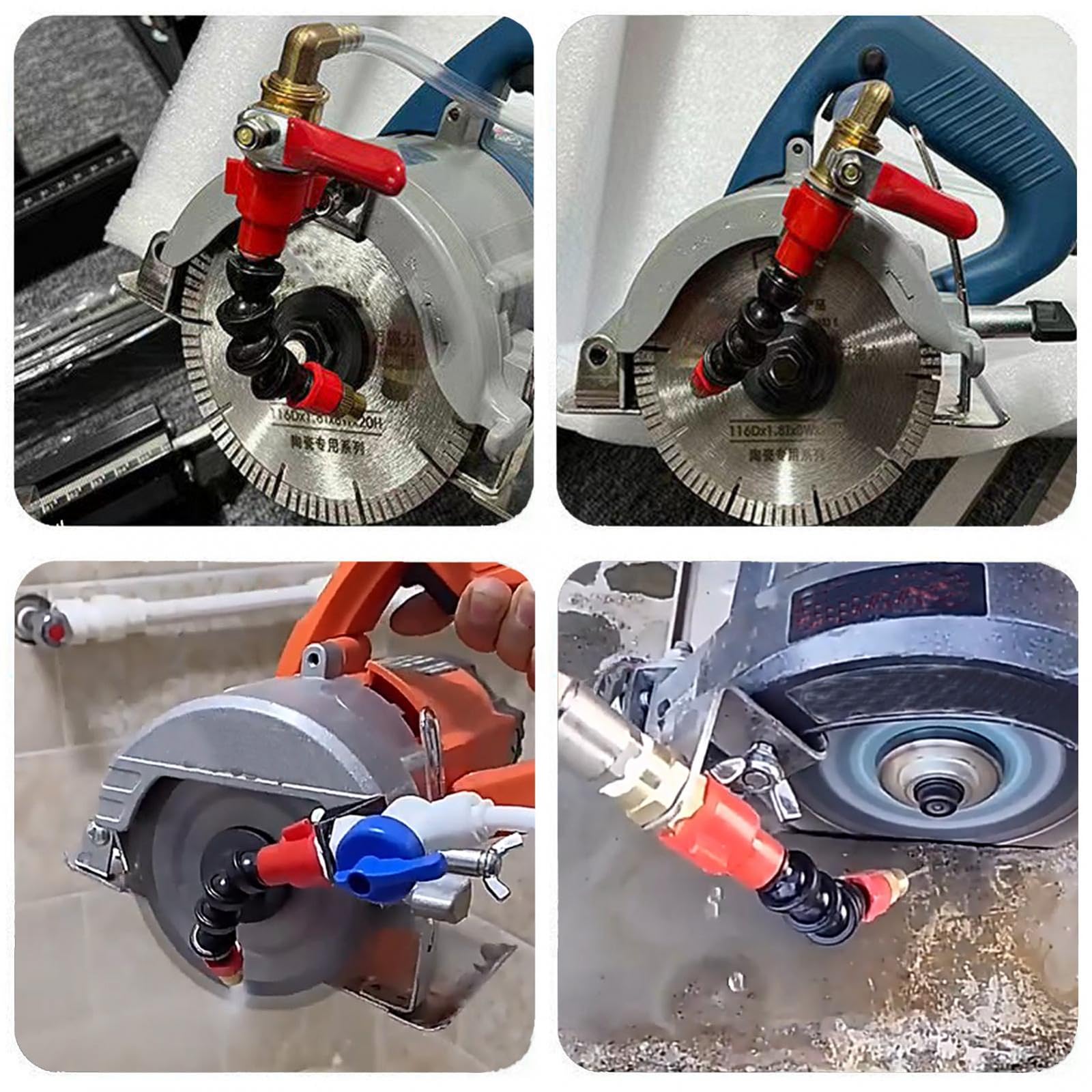 Elvaesther Dust Remover Water Sprayer for Cutting Machine, Misting System Water Sprayer, Improves Cutting Results Water Nozzle for Brick Tile Grinder Cutting Machine Universal Nozzle + a Spare Tube