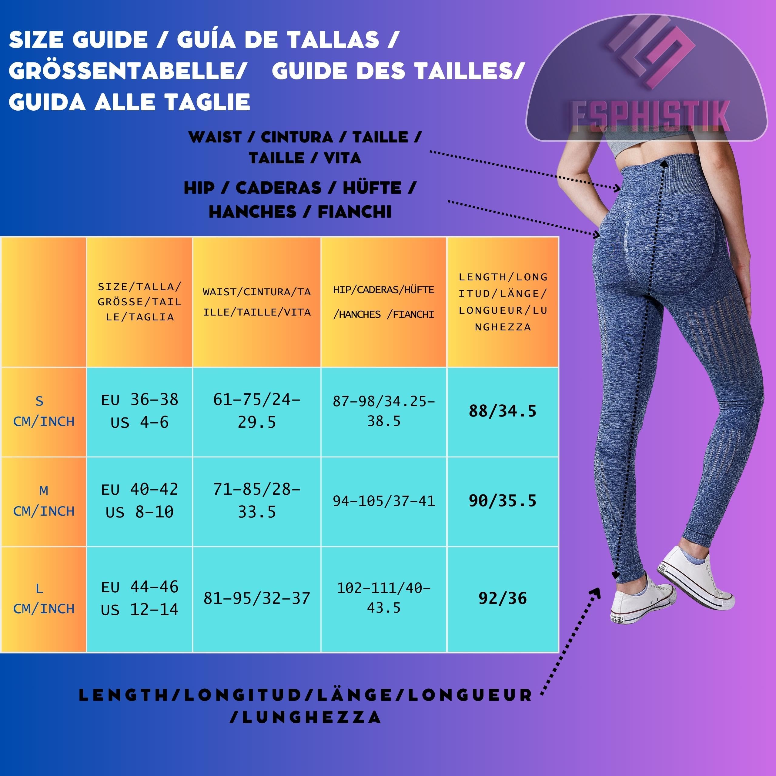 Damen Push Up Leggins | Sportleggings für Damen | Damen-Sportbekleidung | Damen-Leggings | Push-Up Leggings mit hoher Taille und elastischem Effekt