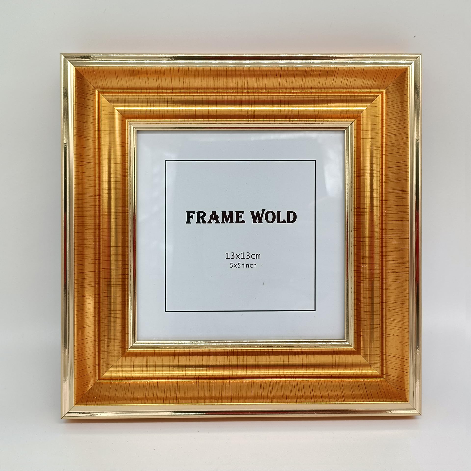 Amazon.com - 5x5 Inch Square Picture Frame Gold- Real Glass Front