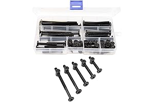 50Pcs Black Crib Hardware Hex Socket Cap Bolts Barrel Nuts Assortment Kit