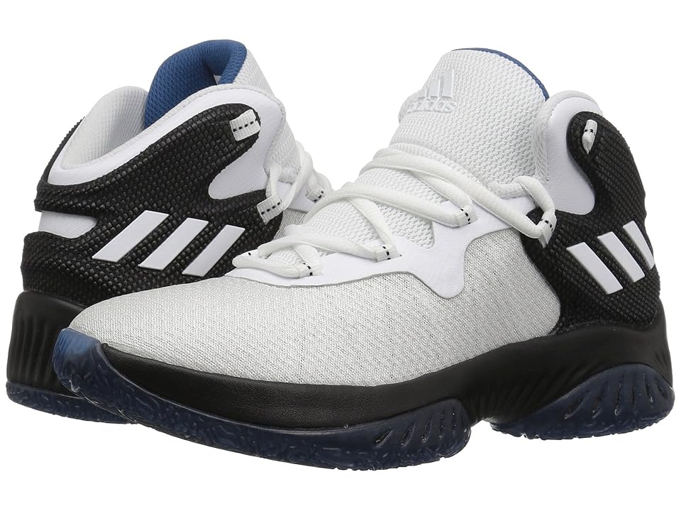 

adidas Kids Explosive Bounce J (Big Kid) (Black/White/Blue) Boys Shoes
