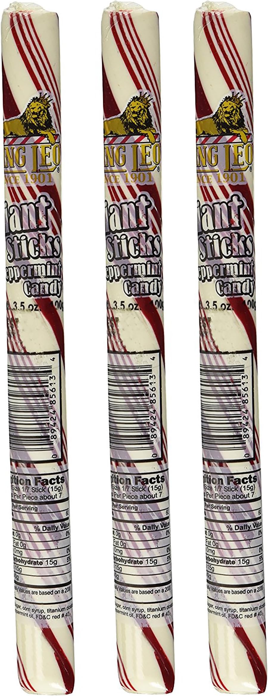 Giant Peppermint Stick, 3 Count (Pack of 1)