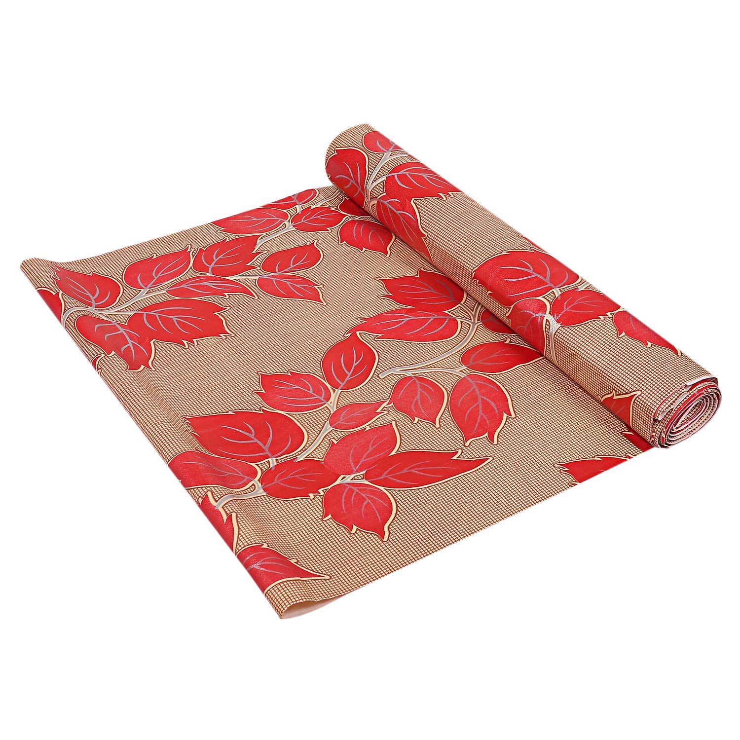 Kuber Industries Shelf Mat - Leaf Print, Non-Slip -3