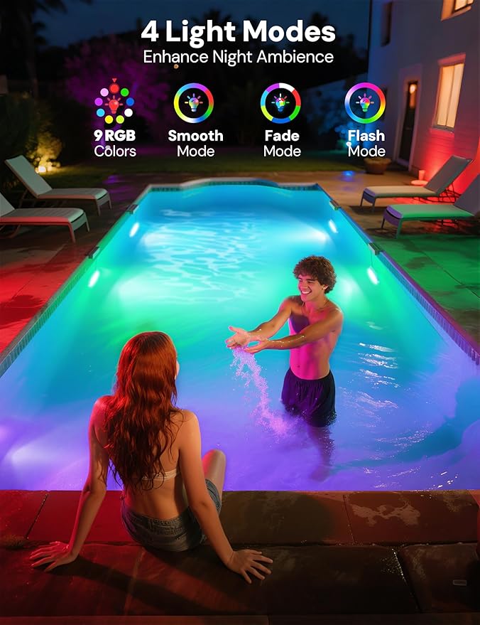 Luces Solares para Piscina NIORSUN 4 Unidades LED IP68 miniatura 4