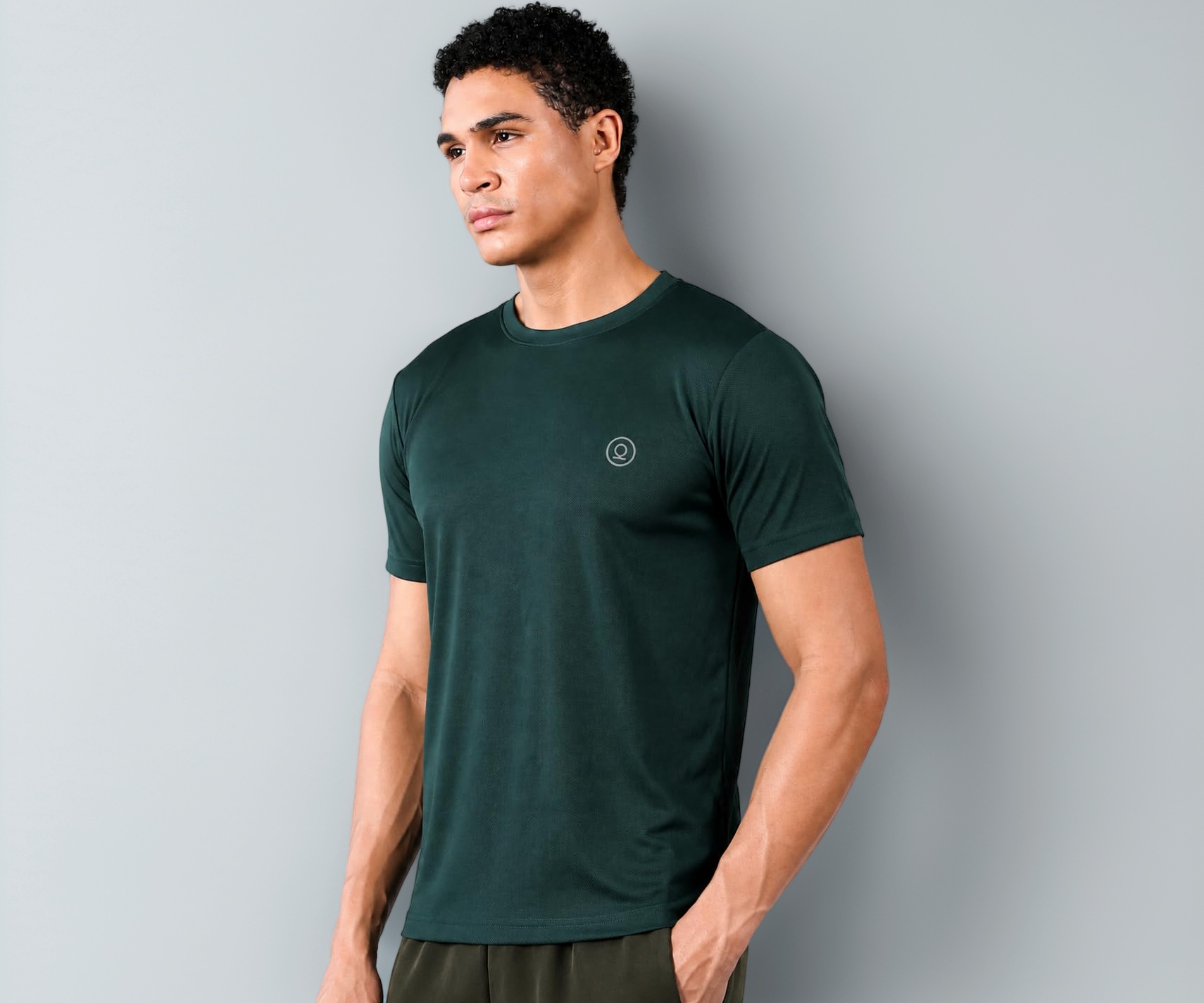 CHKOKKO Men's Solid Regular Fit Sports T-Shirt