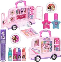 Barbie Makeup Set for Girls, Real Washable Makeup Set, DIY Makeup for 6 7 8 9 10 11 12 Years by Townley Girl