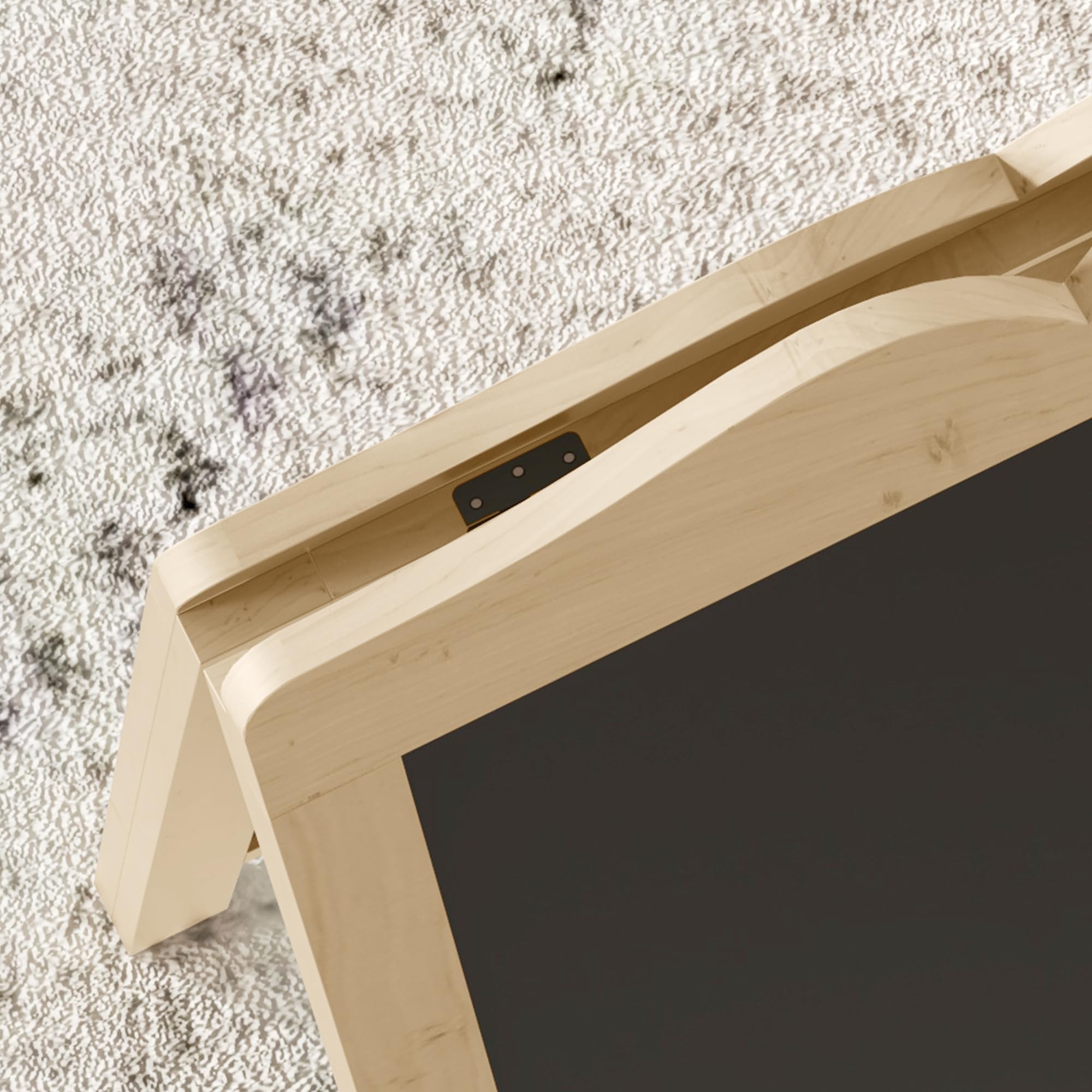 Vinsetto Pizarra Caballete Plegable y Magnética 51x60x101 cm Natural | Pizarra Doble Cara, 6 Tableros, 8 Tizas Líquidas, Marco de Madera