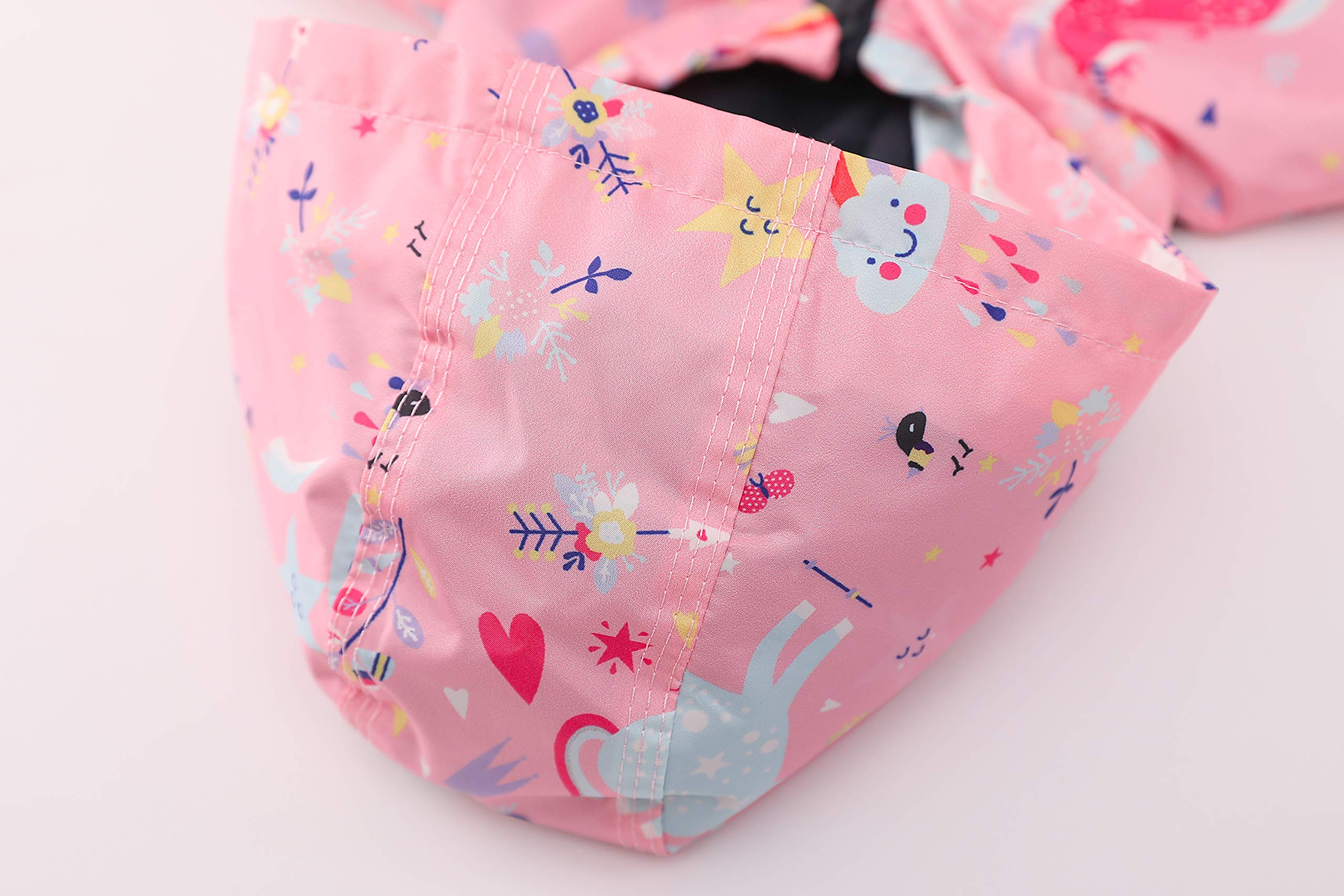 LZH Ragazzi Ragazze Impermeabile, Giacca Impermeabile con Cappuccio Cappotto Pantaloni Completi 2 PZ