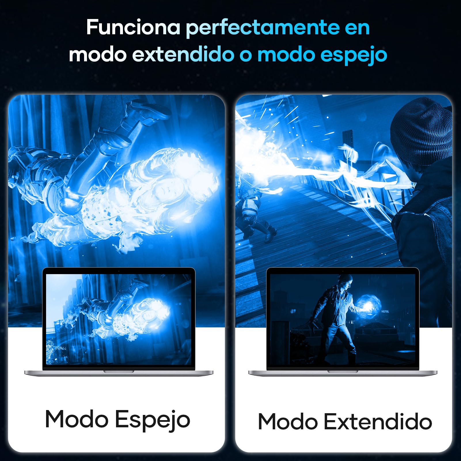 Cable 4K Mini DisplayPort a HDMI,[2K 60Hz,1080P@120Hz,Carcasa de Aluminio] para Thunderbolt 1/2 (Mini DP) Cable HDMI de Nylon Trenzado Compatible con MacBook Air,MacBook Pro,iMac,Surface Pro,XPS 2M