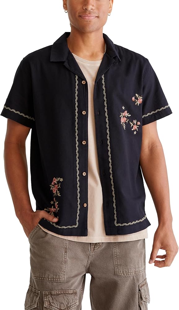 Amazon.com: Aeropostale Men's Short Sleeve Embroidered Floral