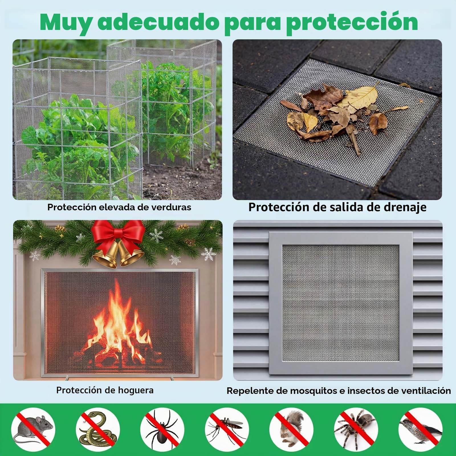 Malla Metálica Fina 40 x 200 cm, Tela Metálica de Acero Inoxidable 304, Malla de Alambre 20 Mesh, Resistente y Duradera, Ventilación y Filtración para Hogar y Exterior
