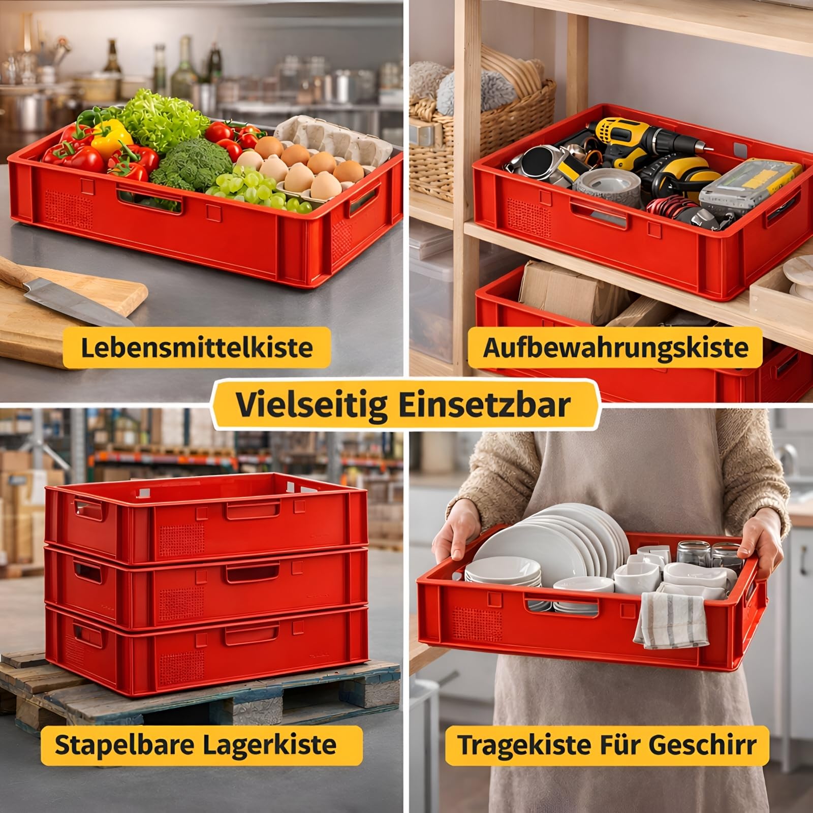10 Stück E1 Eurofleischkiste Stapelkiste Box Metzgerkiste
