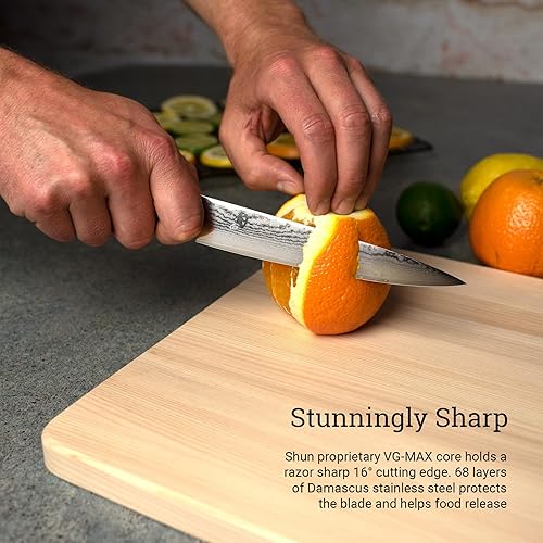 Miniatura 4 de Shun Cuchillo utilitario clásico de cubiertos de 6 pulgadas cuchillo de cocina estrecho y de hoja recta perfecto para cortes precisos ideal para