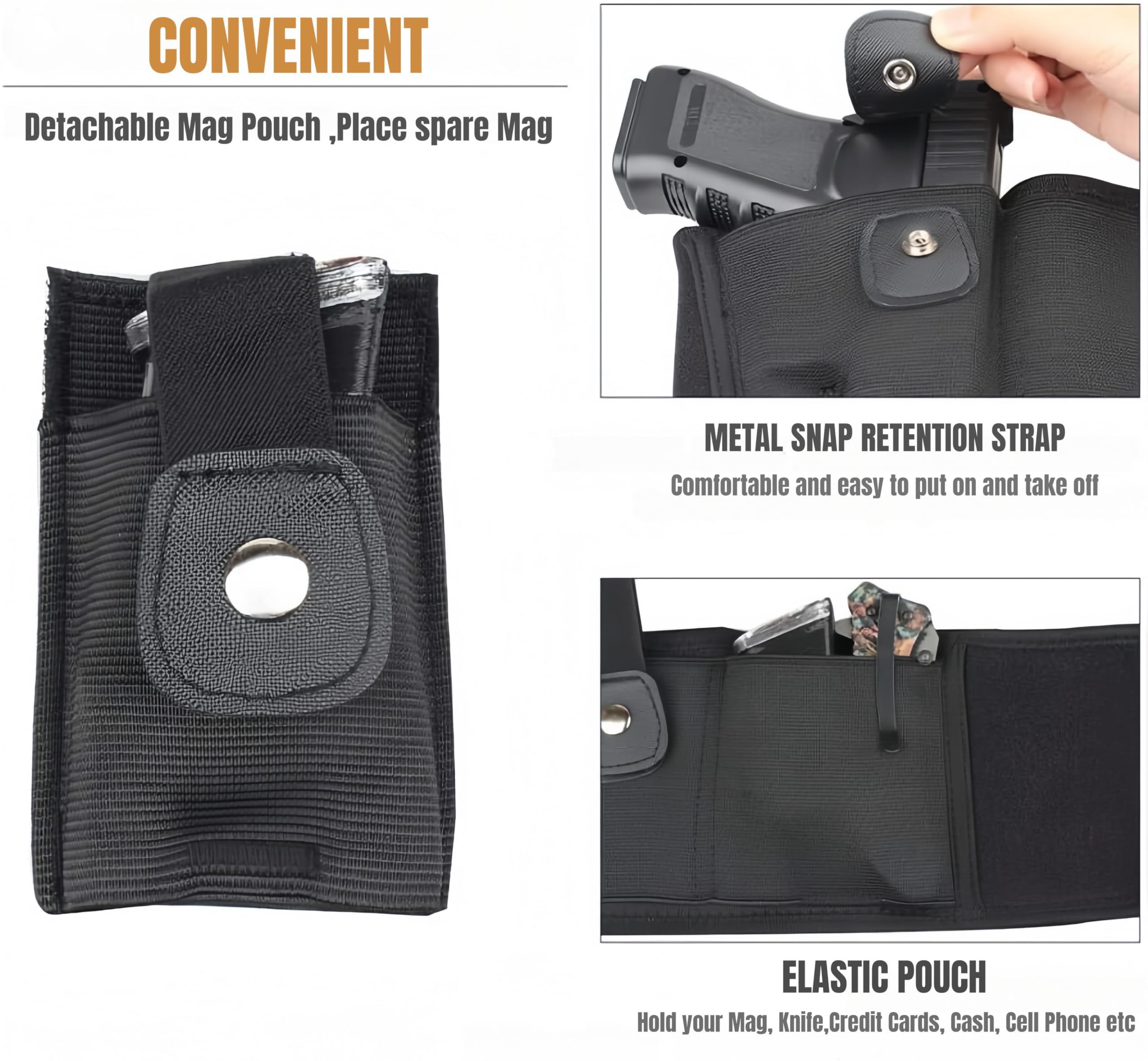 Fondina Tattica Per Pistola Per Pancake Nascosta Per Trasportare