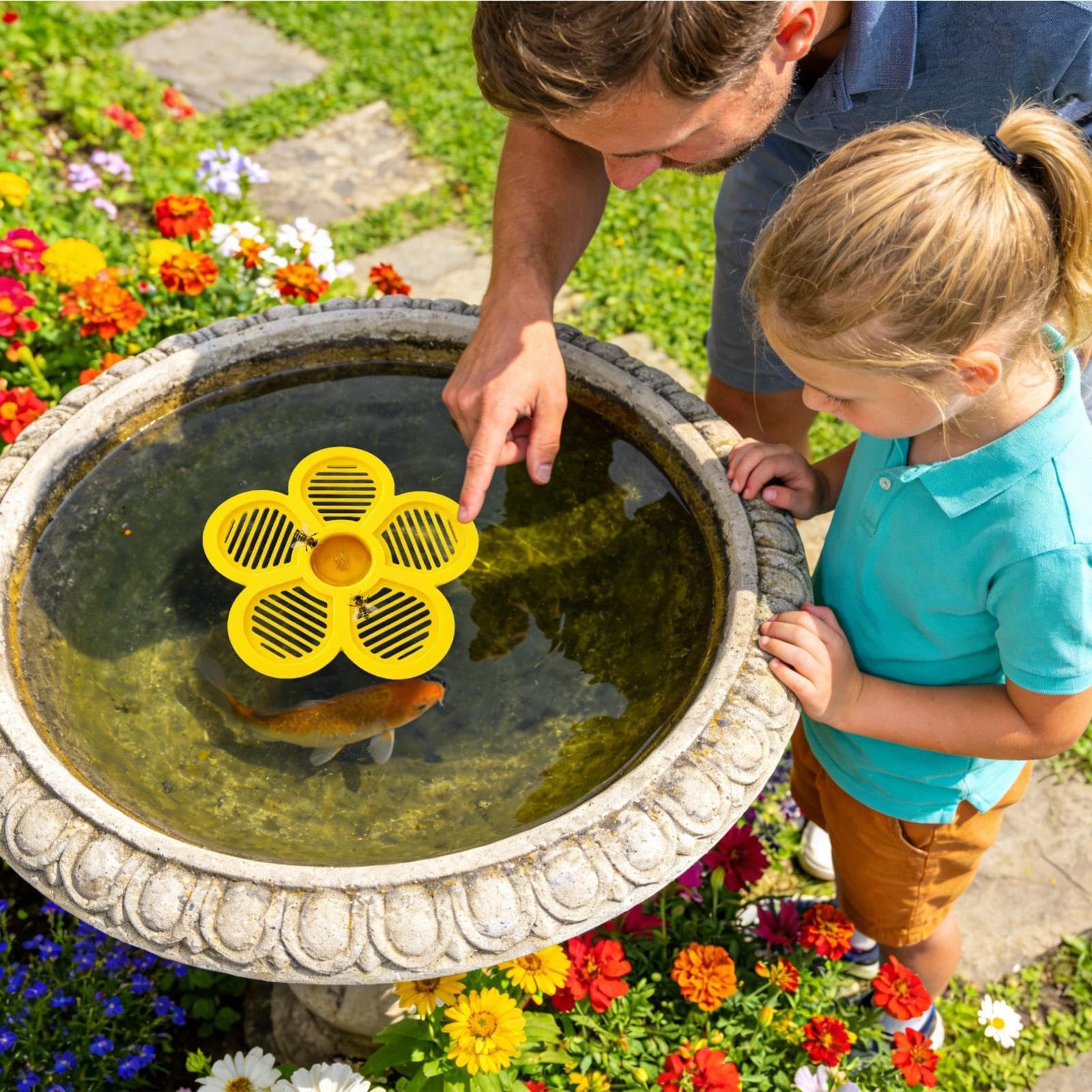 Abbeveratoio galleggiante per uccelli in ceramica decorazione giardino balcone terrazza